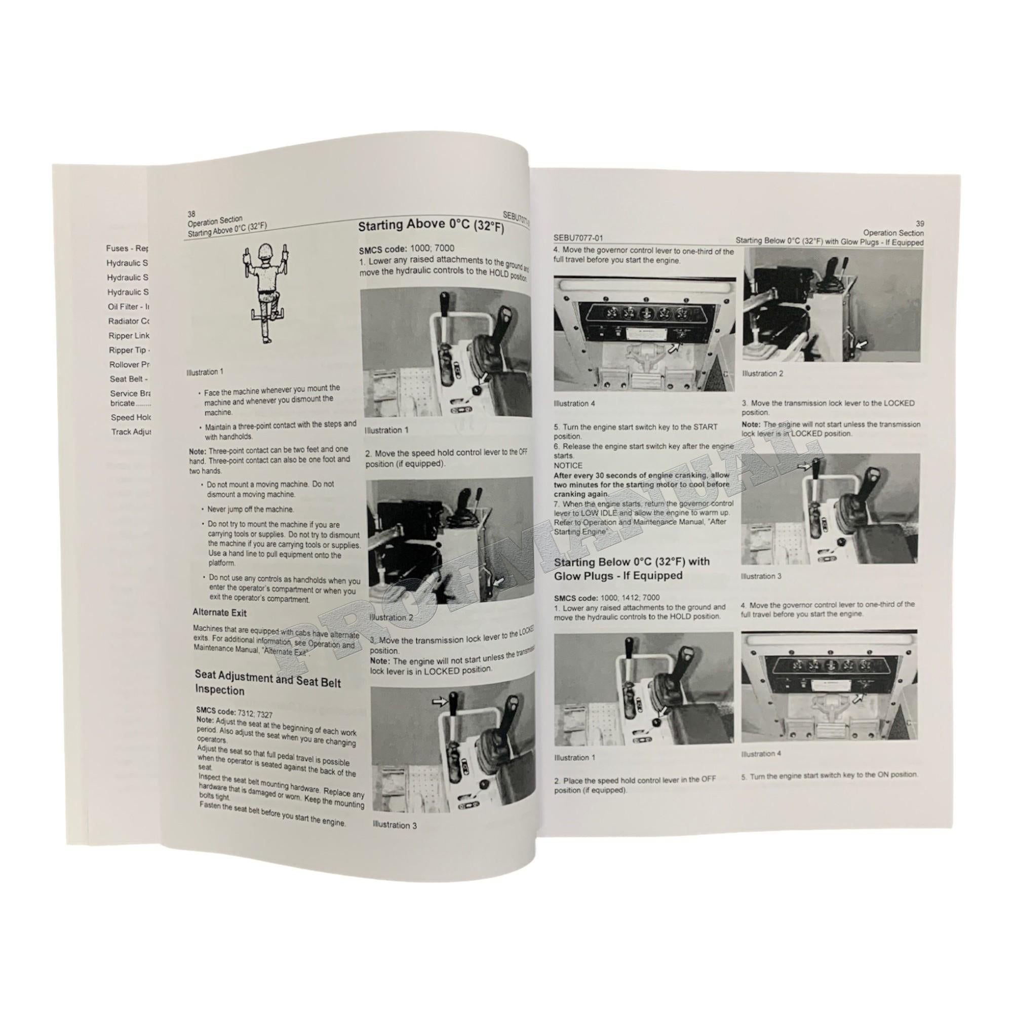 Caterpillar D3C D4C D5C Series3 HYSTAT Tractor Operators Maintenance Manual