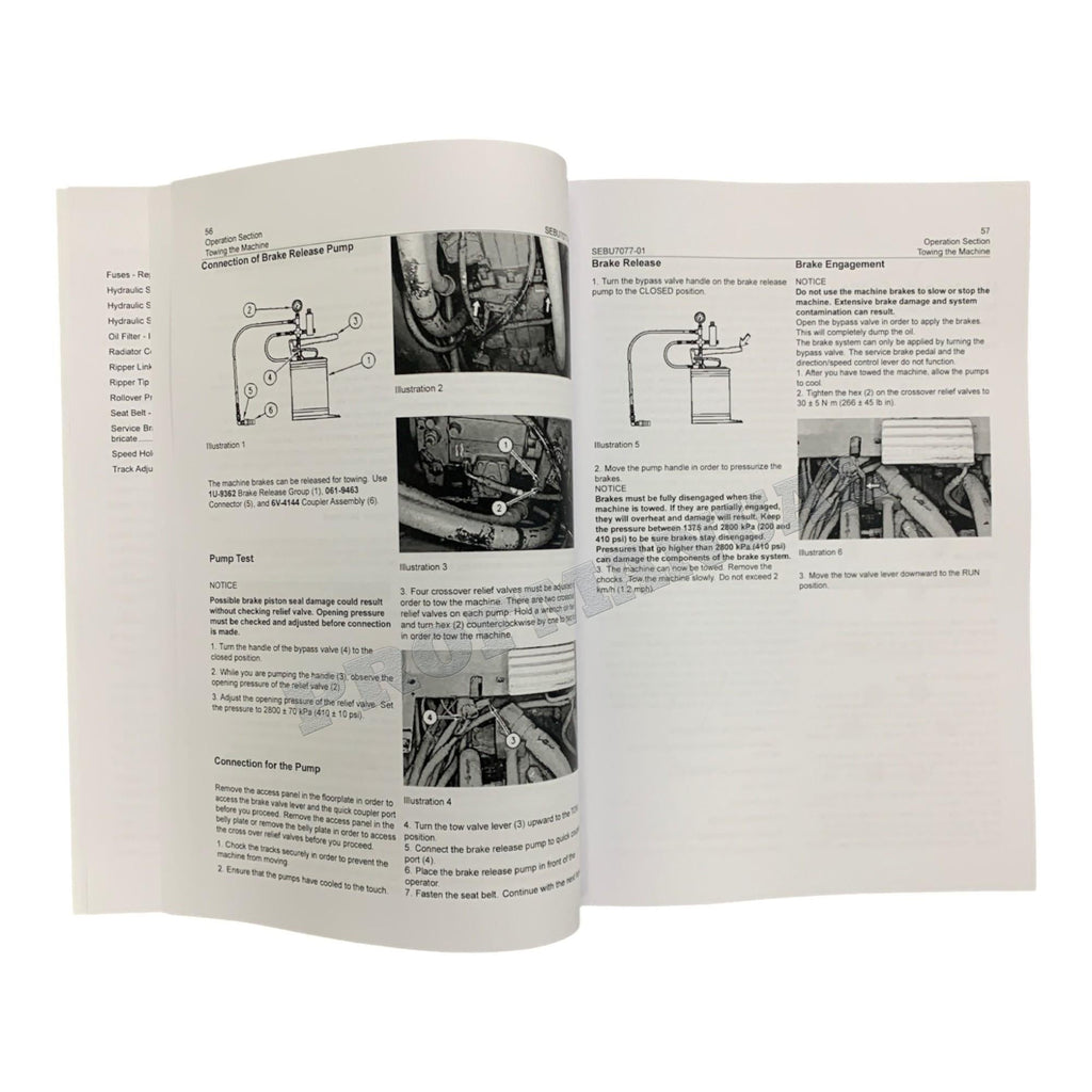 Caterpillar D3C D4C D5C Series3 HYSTAT Tractor Operators Maintenance Manual