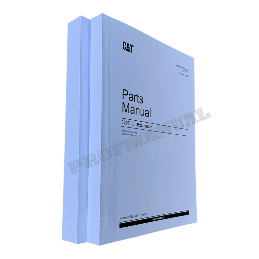 Caterpillar Cat 320F L Excavator Parts Catalog Manual ser W7N1-Up NHD1-Up