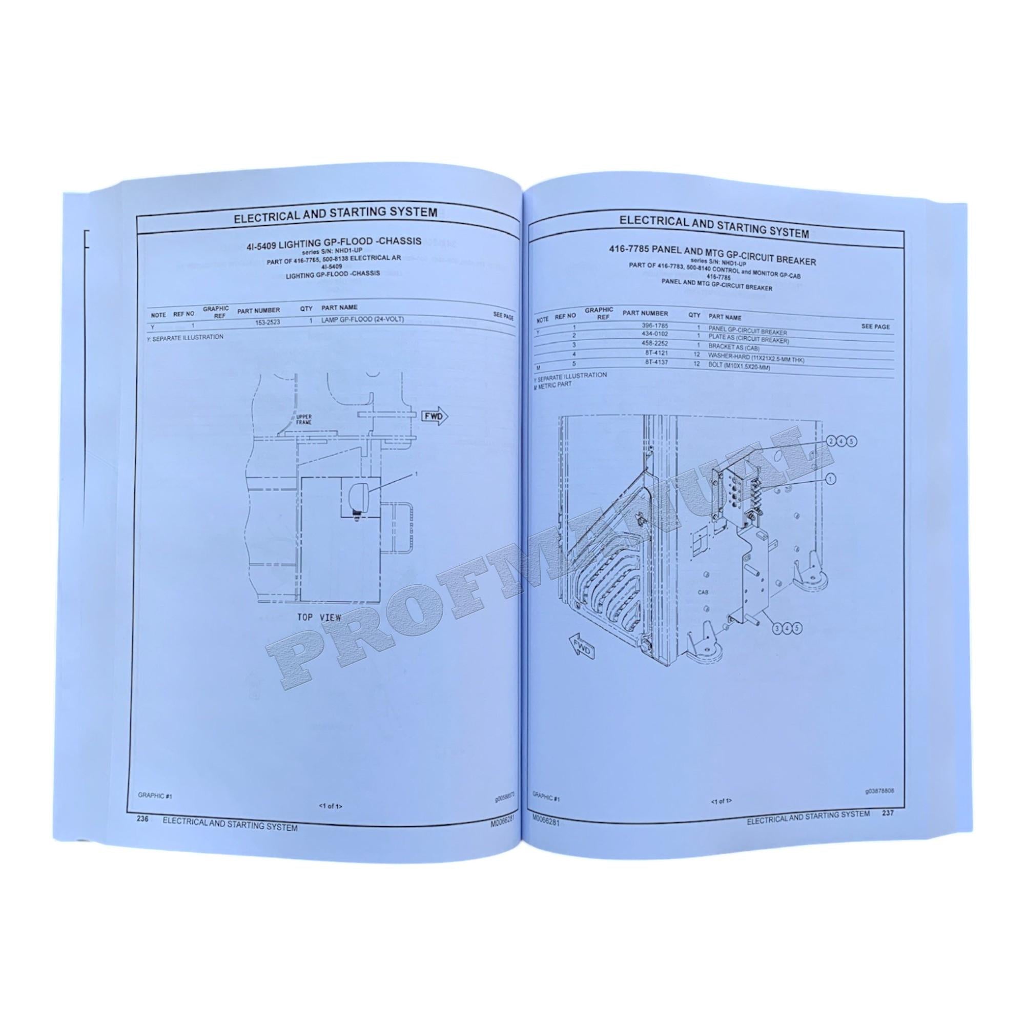 Caterpillar Cat 320F L Excavator Parts Catalog Manual ser W7N1-Up NHD1-Up