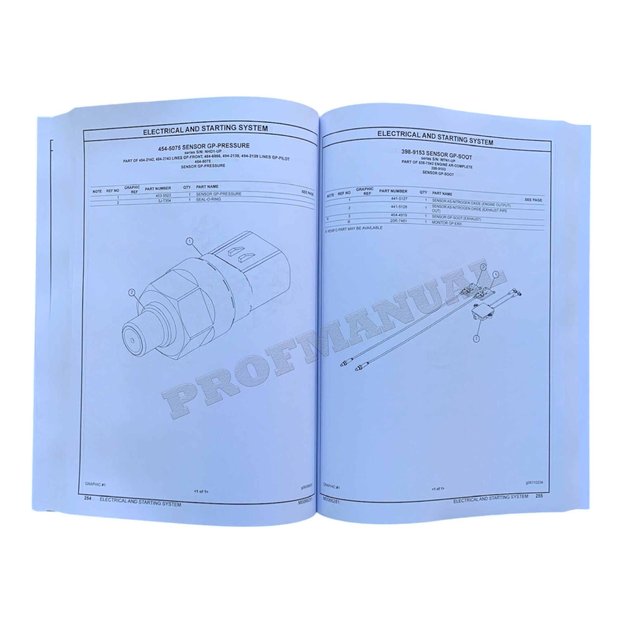 Caterpillar Cat 320F L Excavator Parts Catalog Manual ser W7N1-Up NHD1-Up