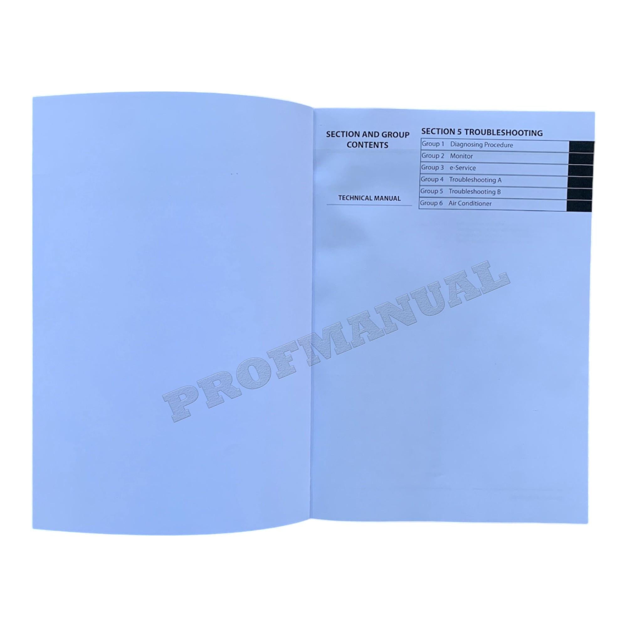 Hitachi ZX50U-5N Excavator Service Manual with Schemes TAED60-EN-01