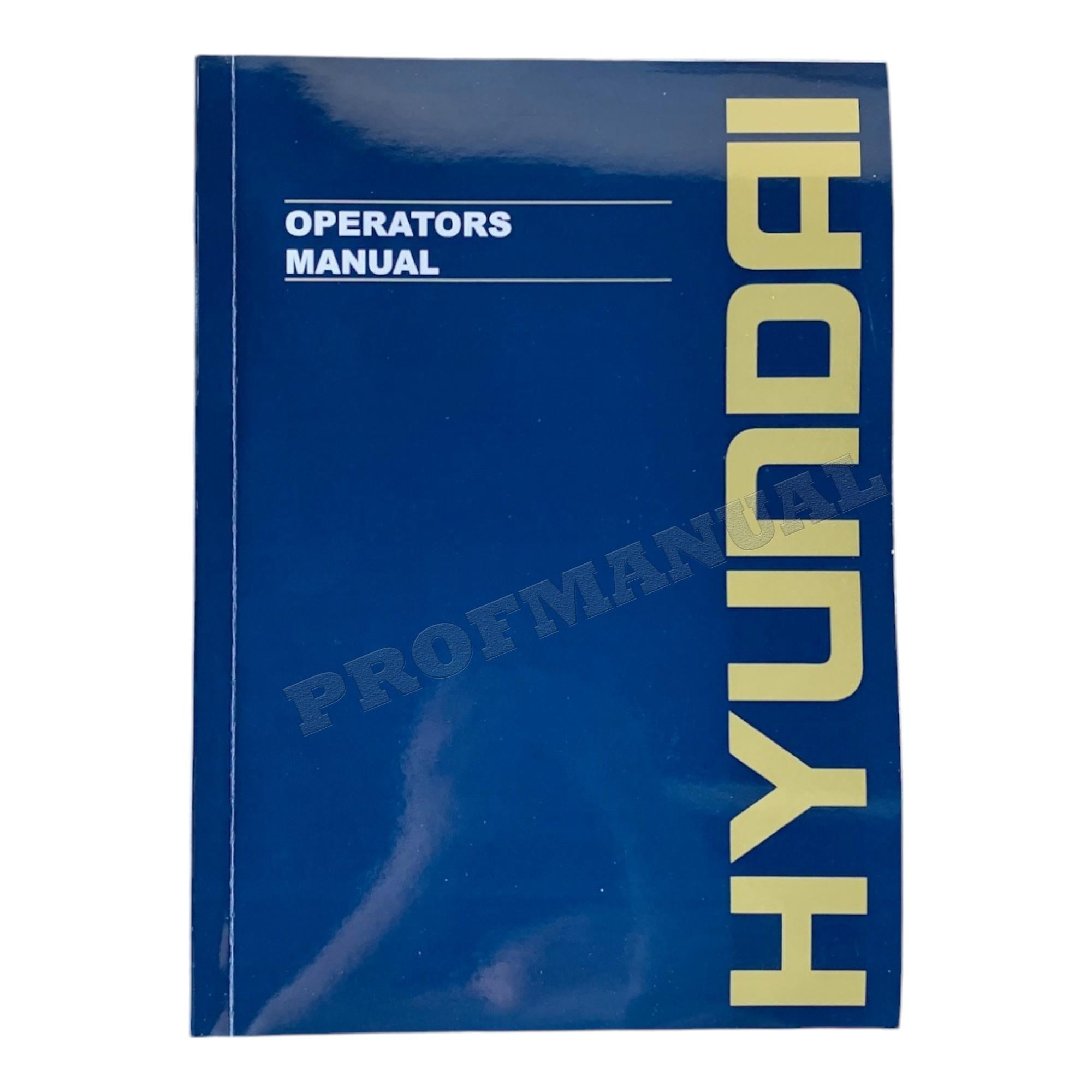Manual de mantenimiento del operador de la excavadora sobre cadenas Hyundai R55-9