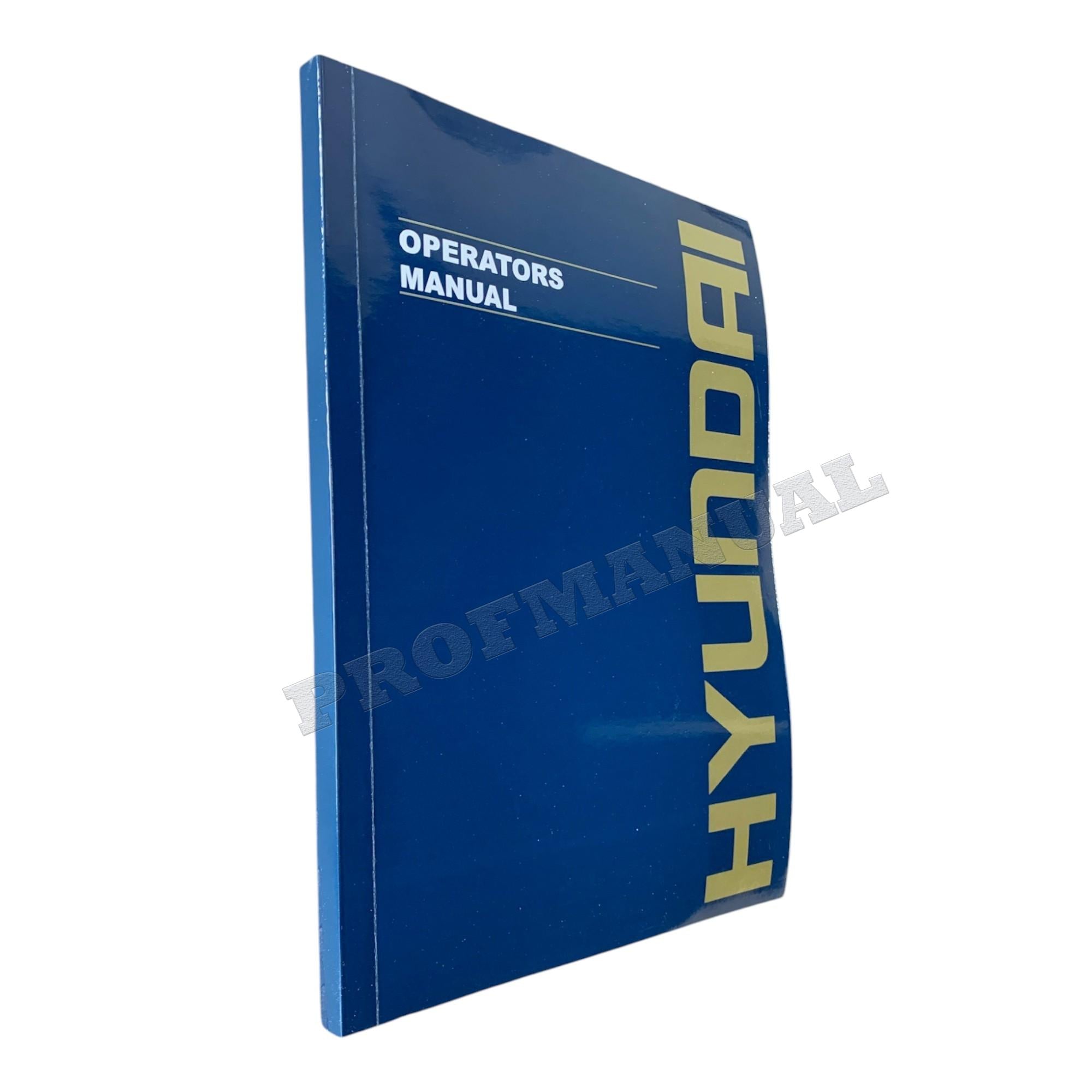 Manual de mantenimiento del operador de la excavadora sobre cadenas Hyundai R55-9