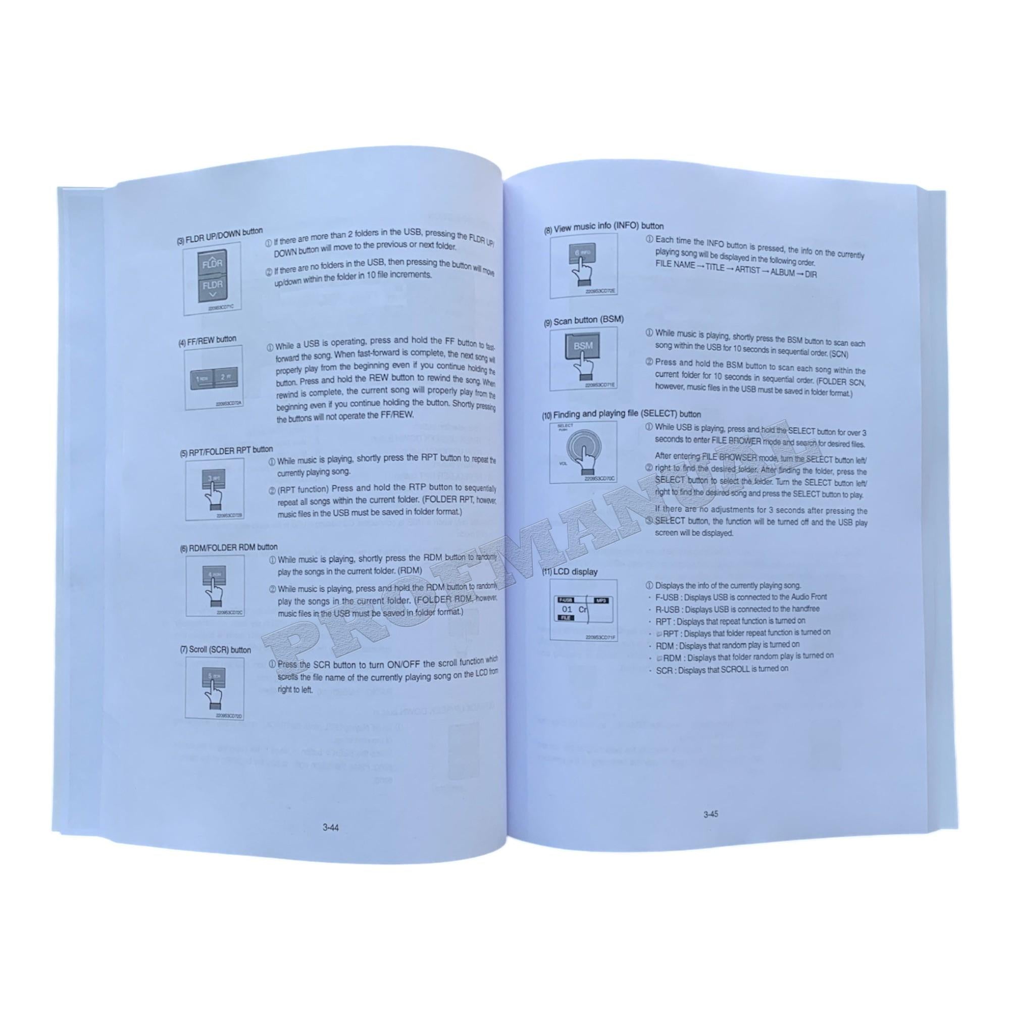 Manual de mantenimiento del operador de la excavadora sobre cadenas Hyundai R55-9