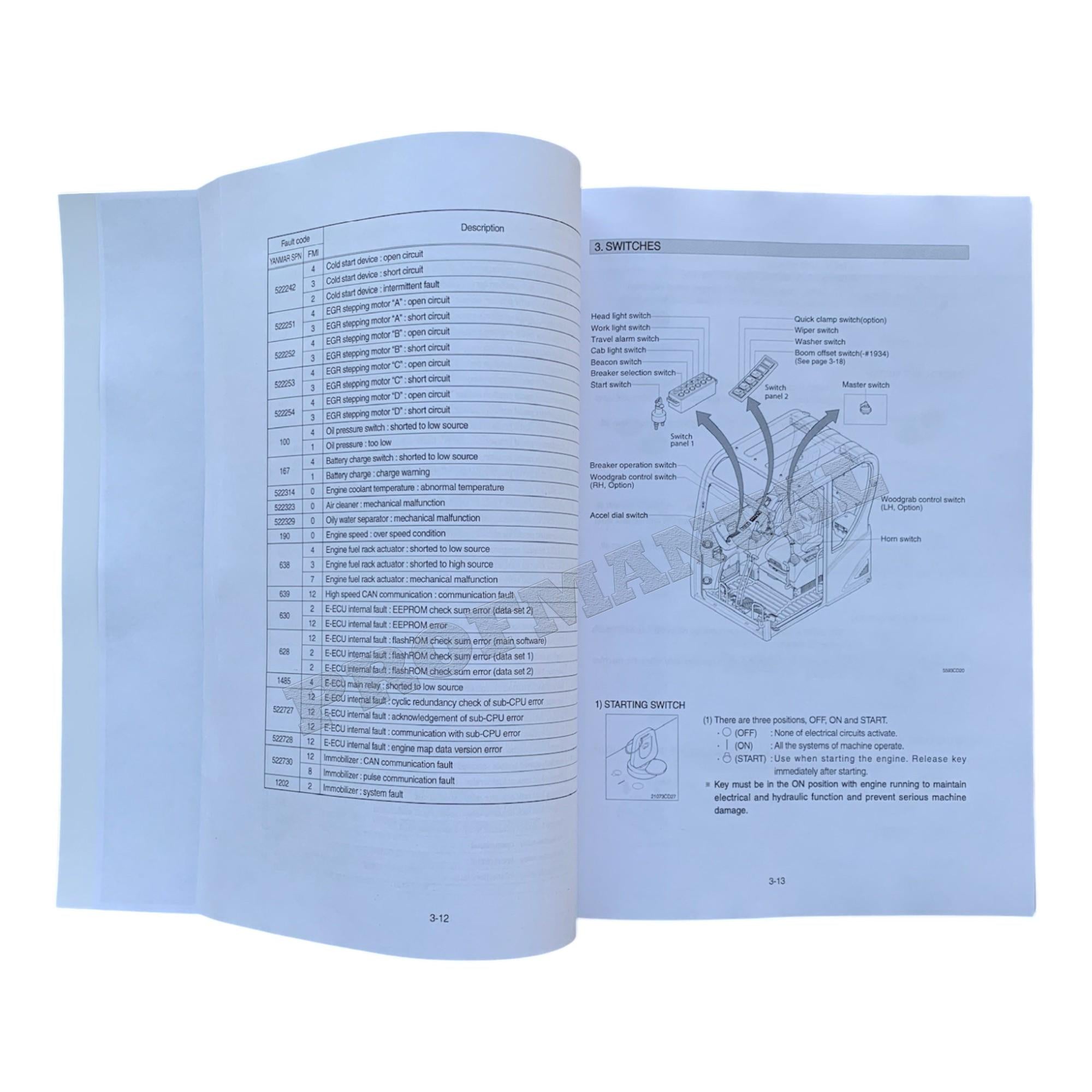 Manual de mantenimiento del operador de la excavadora sobre cadenas Hyundai R55-9