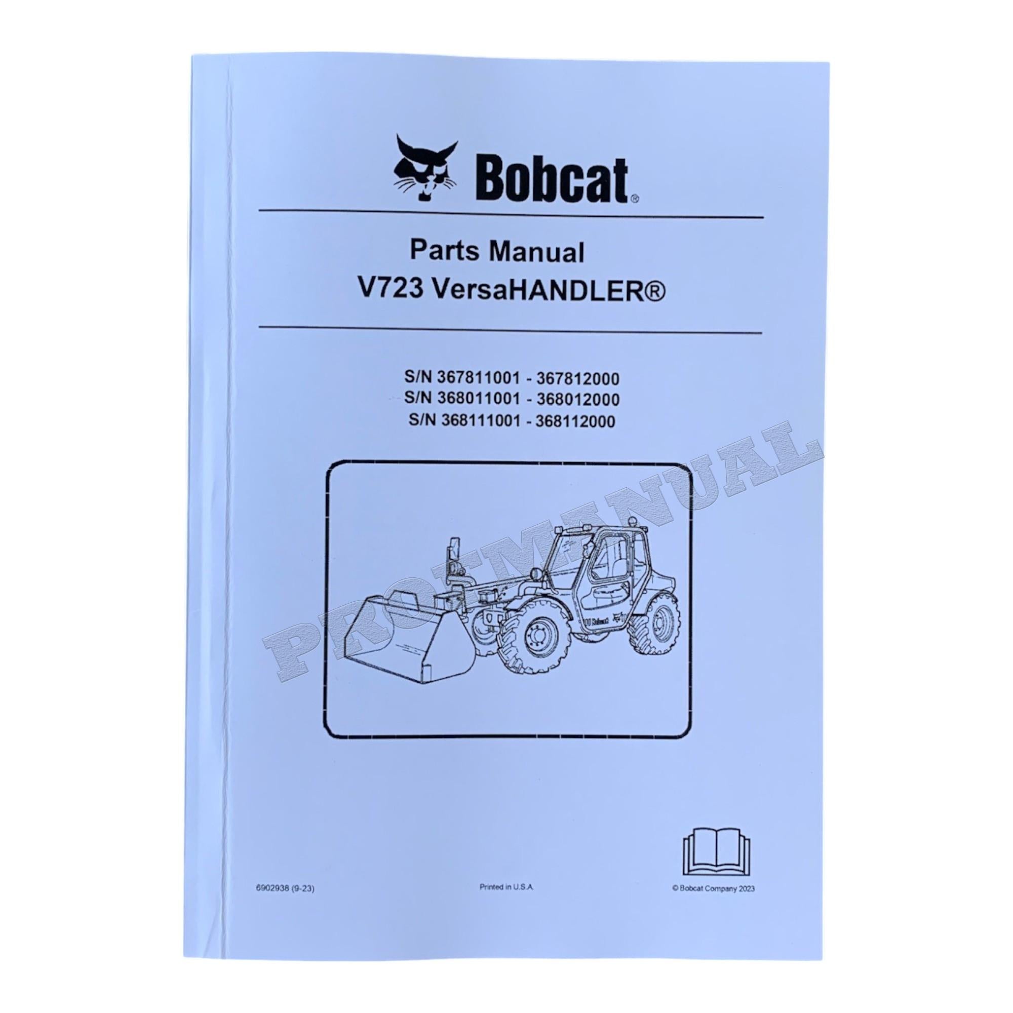 Bobcat V723 VersaHandler Parts Catalog Manual