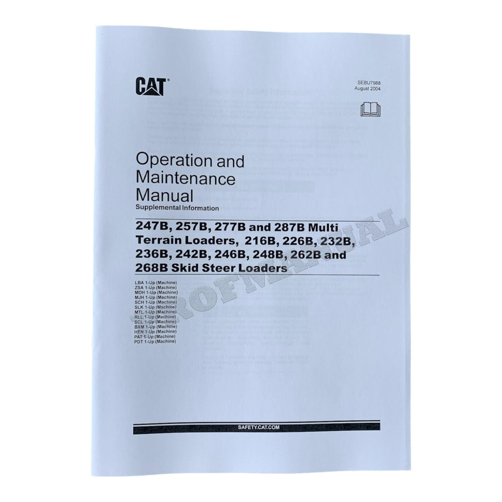 Manual de servicio completo del minicargador Caterpillar 248B 268B *Enviar número de serie