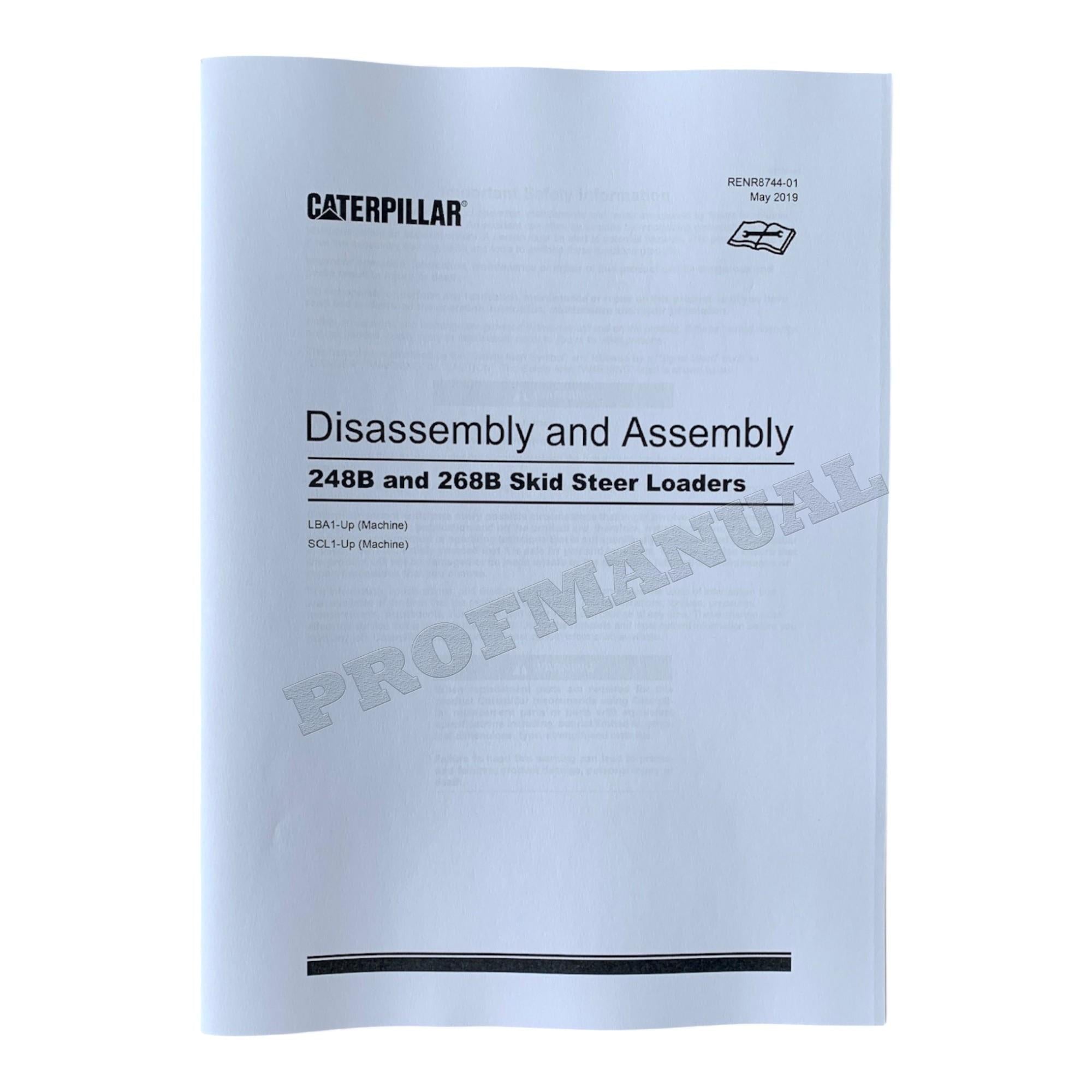 Manual de servicio completo del minicargador Caterpillar 248B 268B *Enviar número de serie