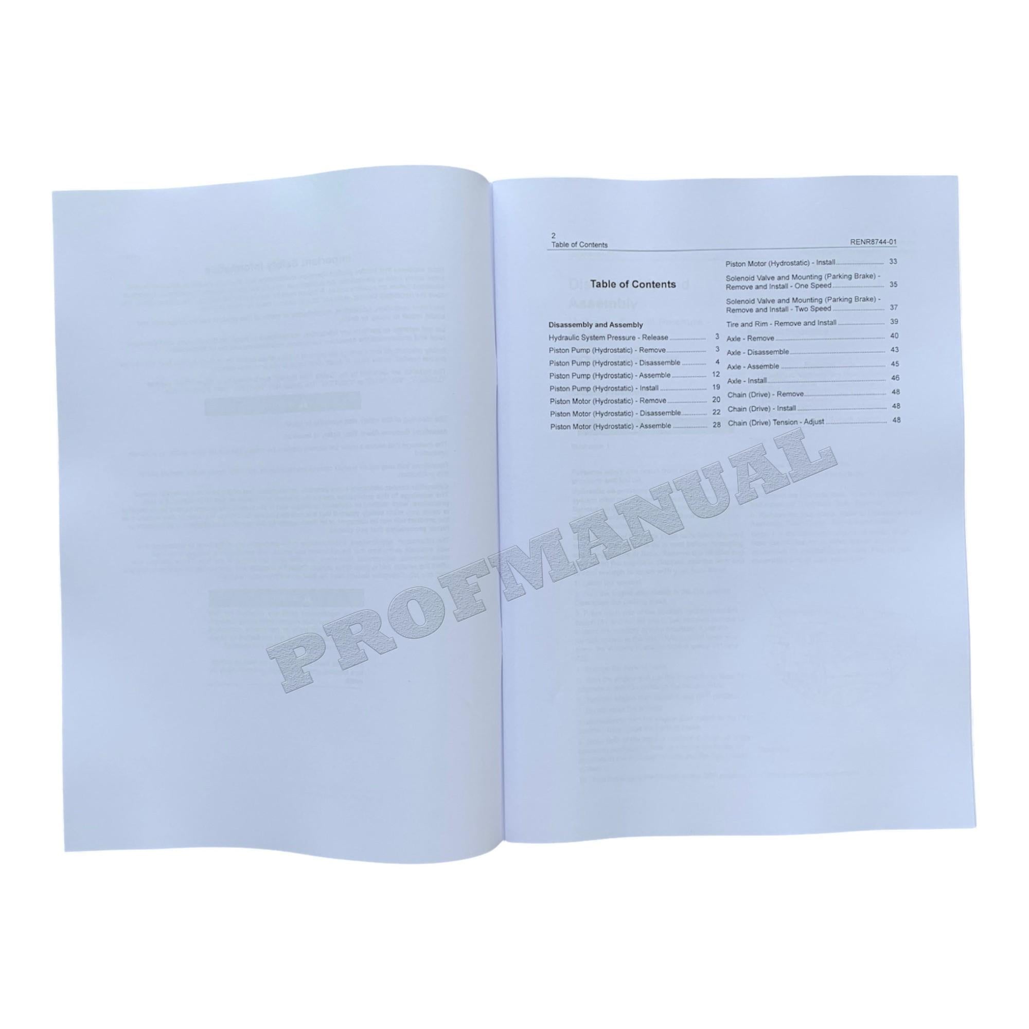 Caterpillar 248B 268B Skid Steer Loader Service Manual Disassem Assem RENR8744