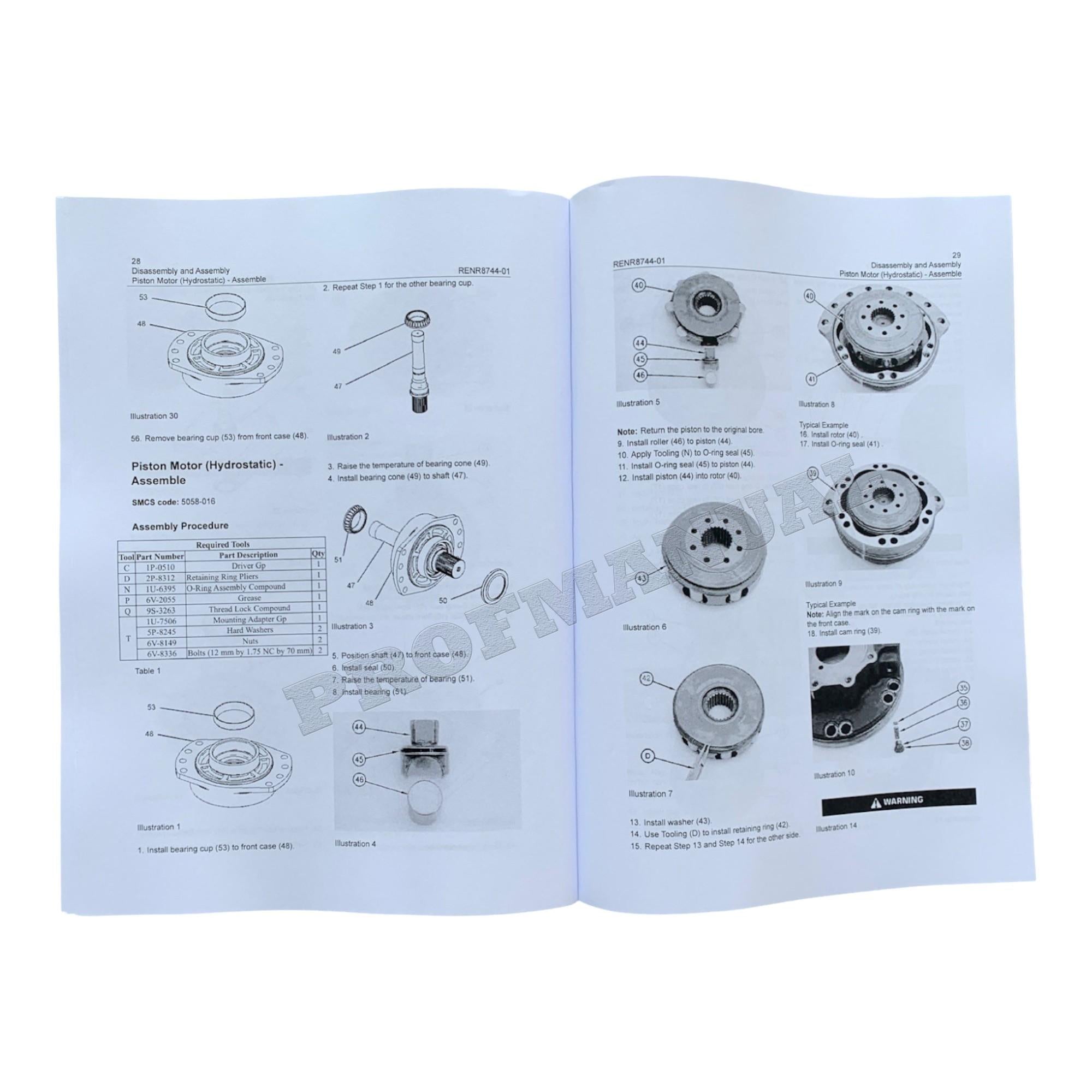 Caterpillar 248B 268B Skid Steer Loader Service Manual Disassem Assem RENR8744