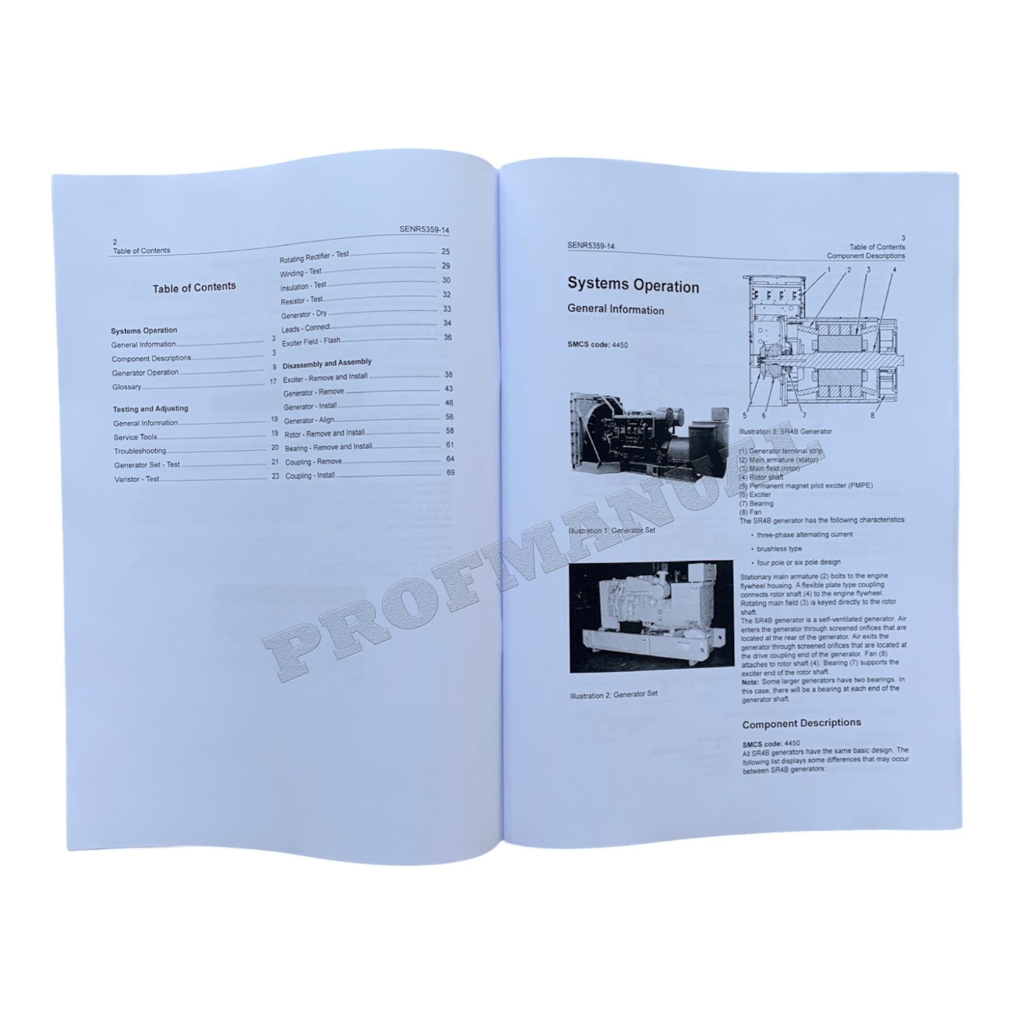 Caterpillar Cat SR4B Generators Disassembly Assembly Manual