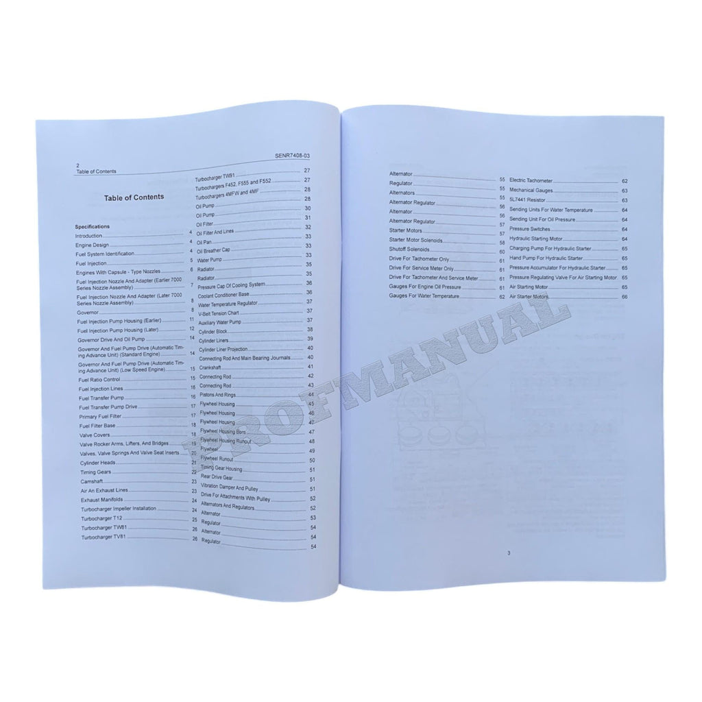 Caterpillar 3412 Industrial Marine Engine Service Manual SN 38S1-UP *Send serial number
