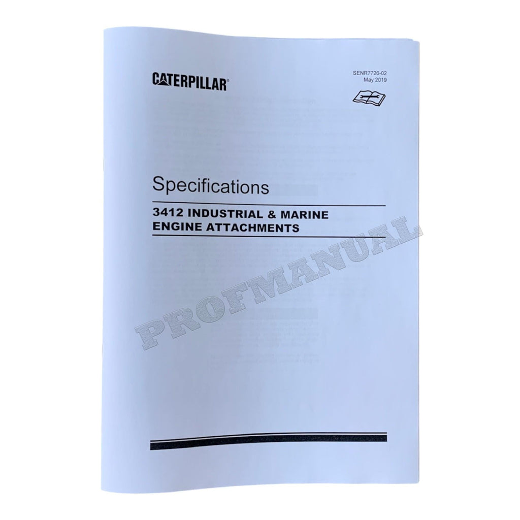 Caterpillar 3408C 3412C Industrial Engine Full Service Manual