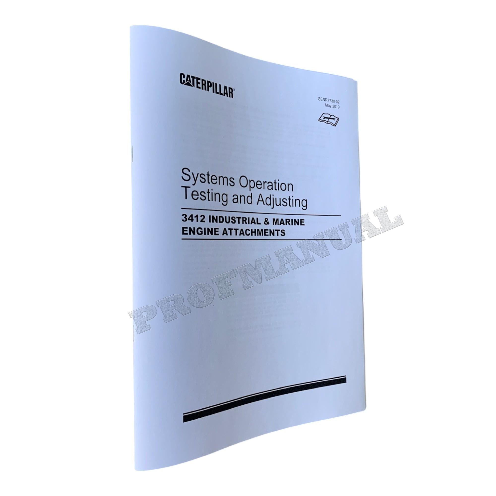 Caterpillar 3412 Industrial Marine Engine Service Manual SN 38S1-UP *Send serial number