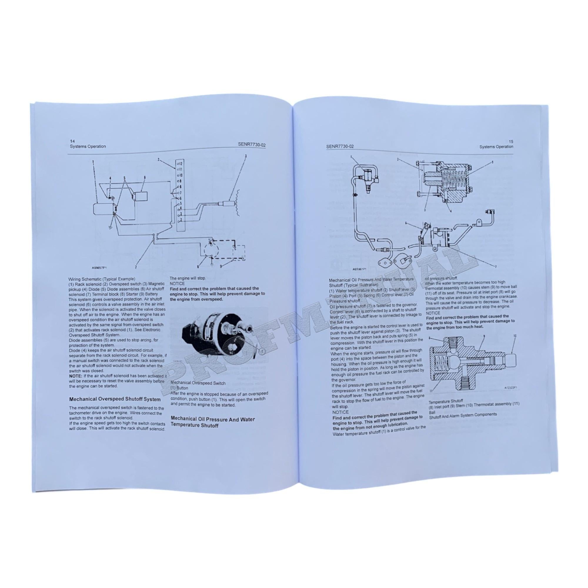 Caterpillar 3412 Industrial Marine Engine Service Manual SN 38S1-UP *Send serial number