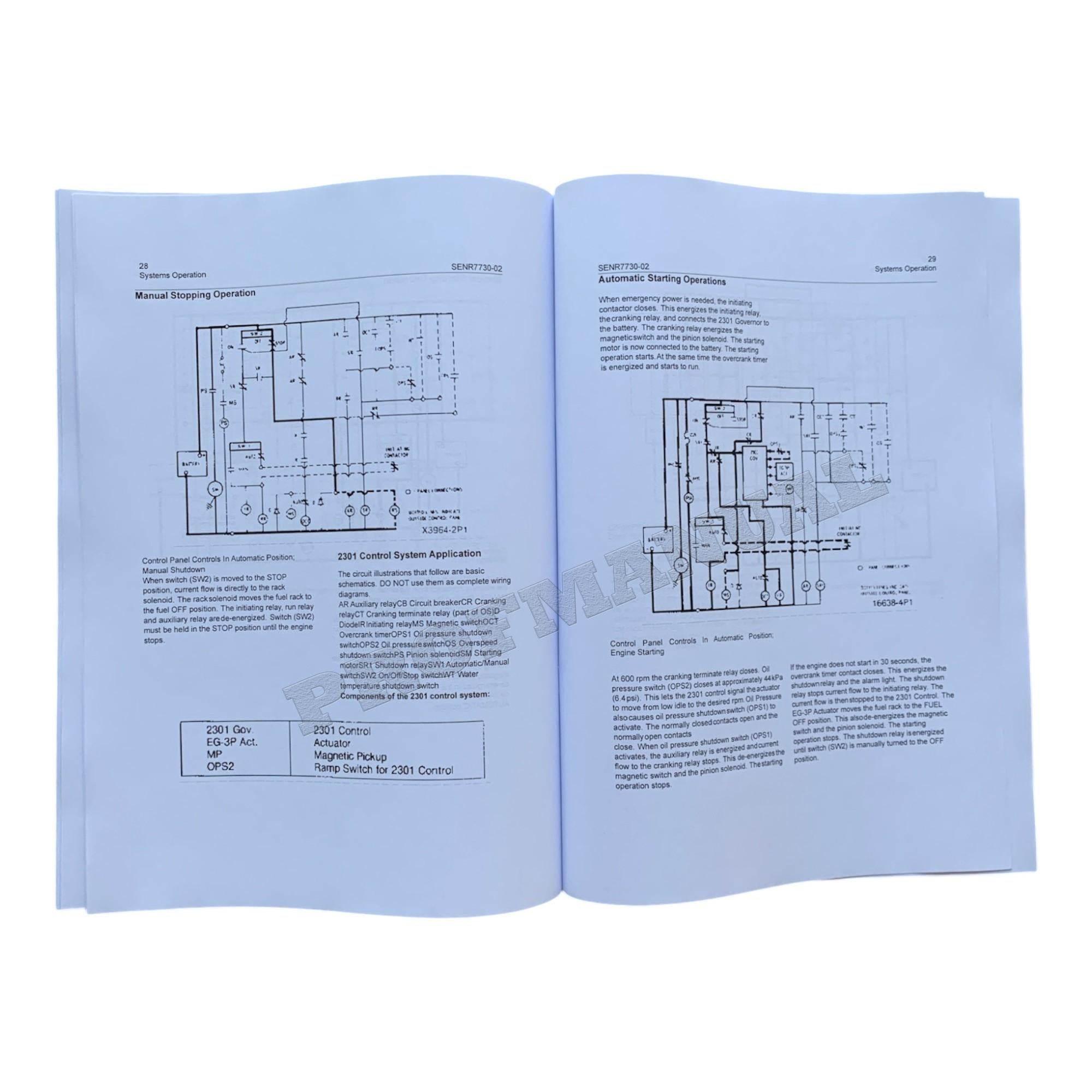Caterpillar 3412 Industrial Marine Engine Service Manual SN 38S1-UP *Send serial number