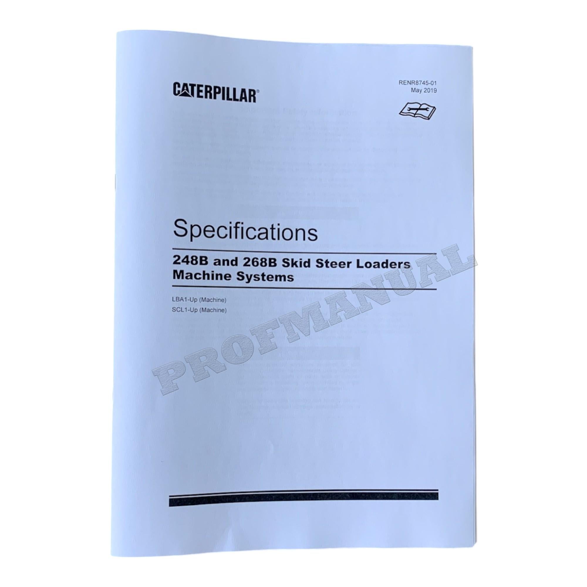 Manual de servicio completo del minicargador Caterpillar 248B 268B *Enviar número de serie