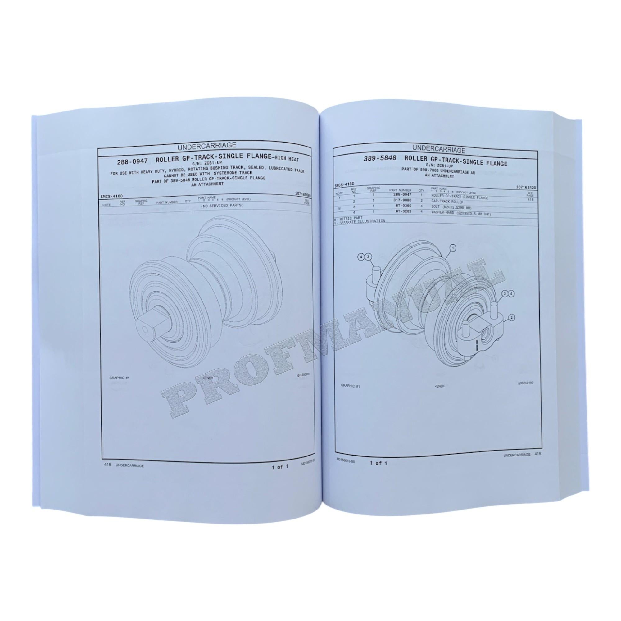 Caterpillar Cat 963 Track Type Loader Parts Catalog Manual SN ZCB1-Up E7A1-Up