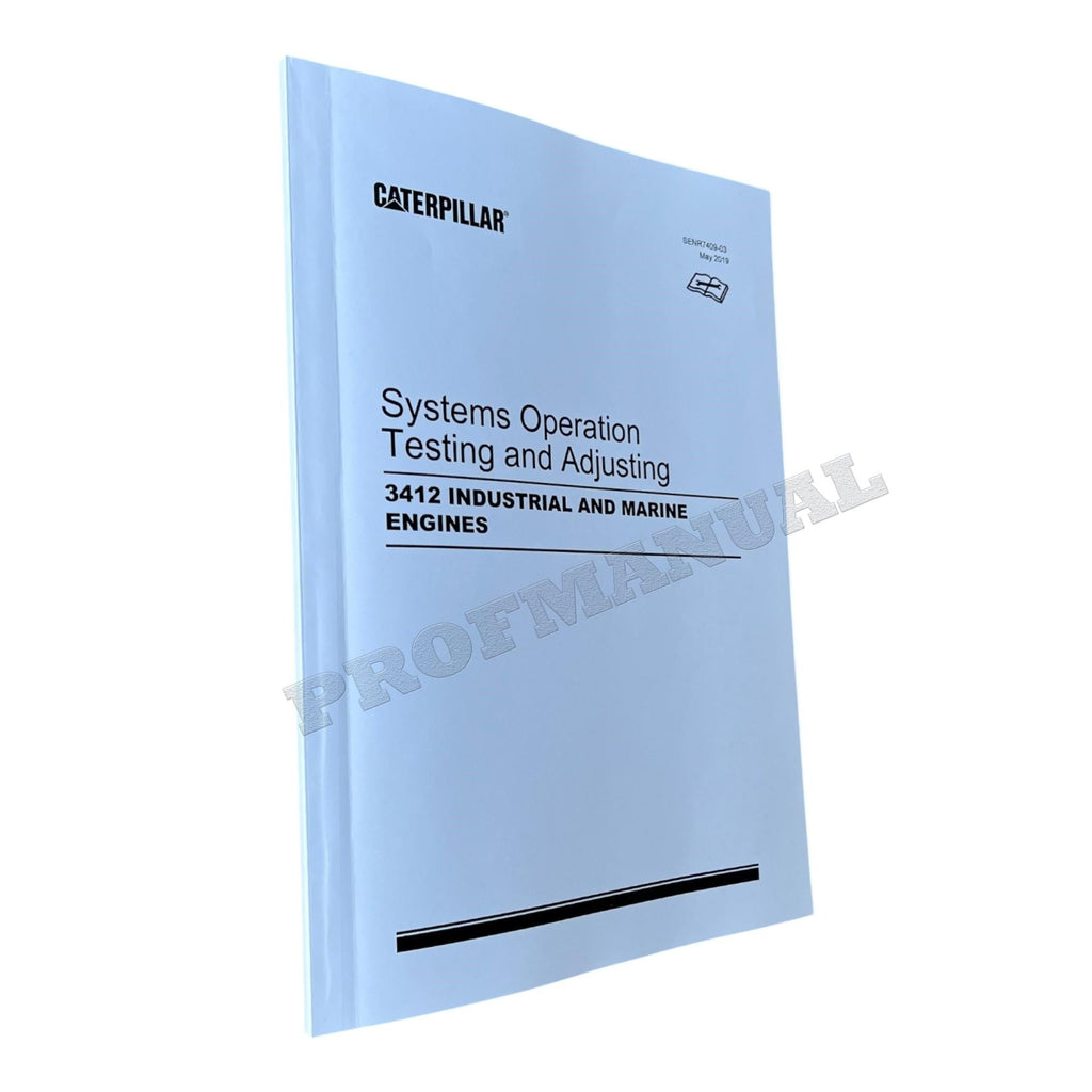 Caterpillar 3412 Industrial Marine Engine Service Manual SN 38S1-UP *Send serial number