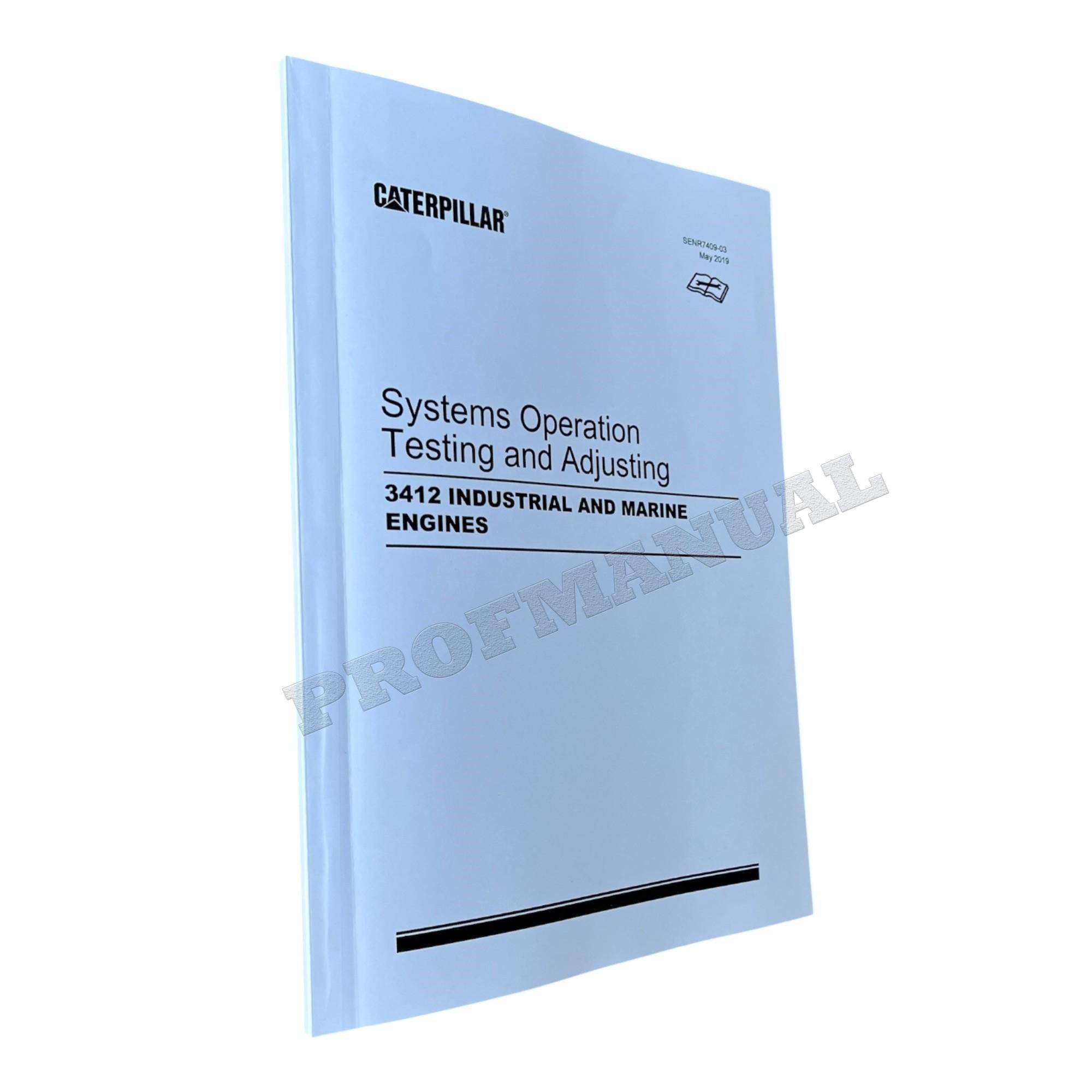 Caterpillar 3412 Industrial Marine Engine Service Manual SN 38S1-UP *Send serial number