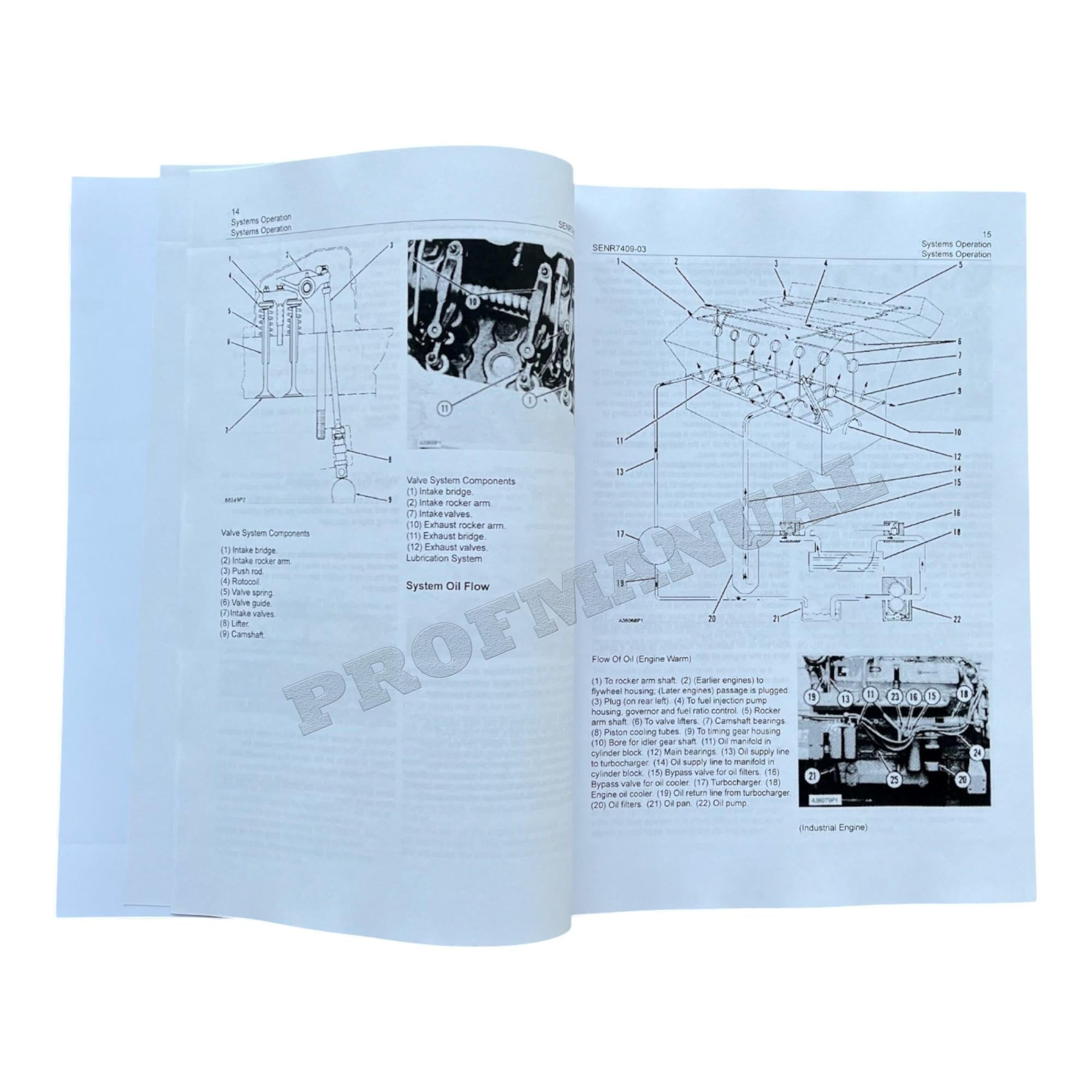 Caterpillar 3412 Industrial Marine Engine Service Manual SN 38S1-UP *Send serial number