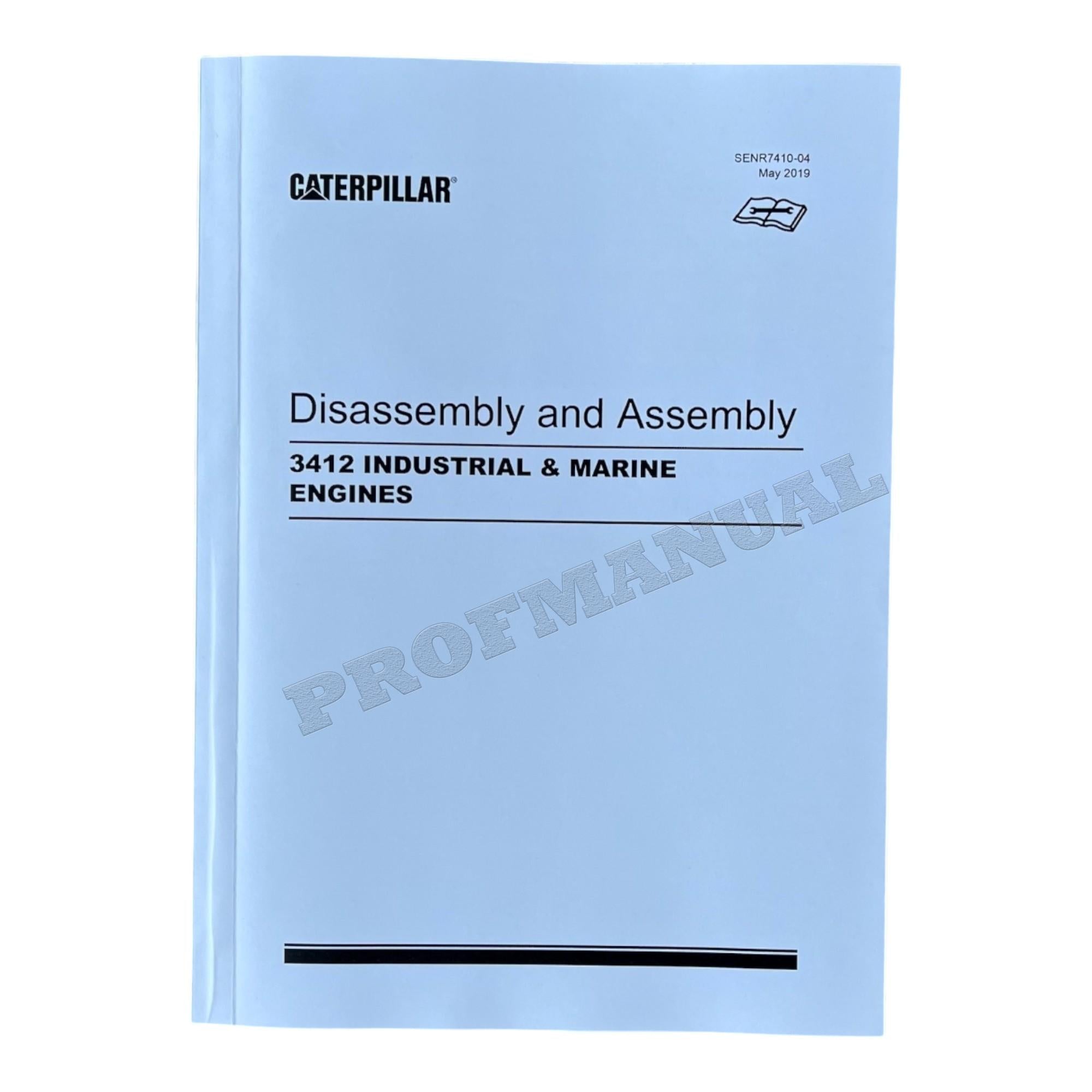 Caterpillar 3412 Industrial Marine Engine Service Manual SN 38S1-UP *Send serial number