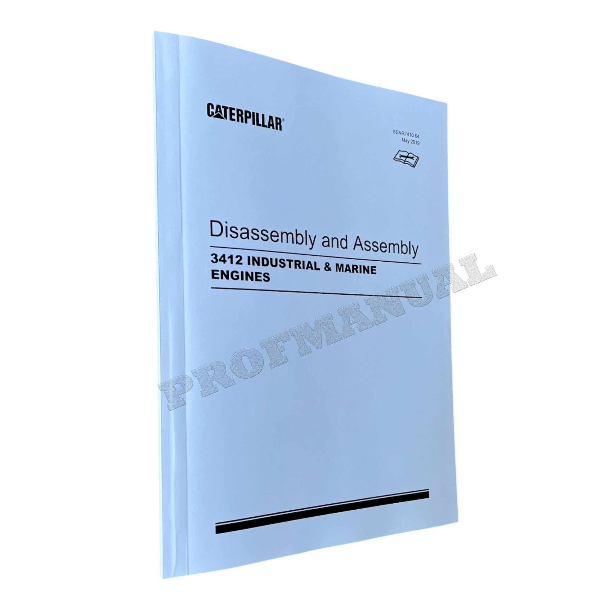 Caterpillar 3412 Industrial Marine Engine Service Manual SN 38S1-UP *Send serial number
