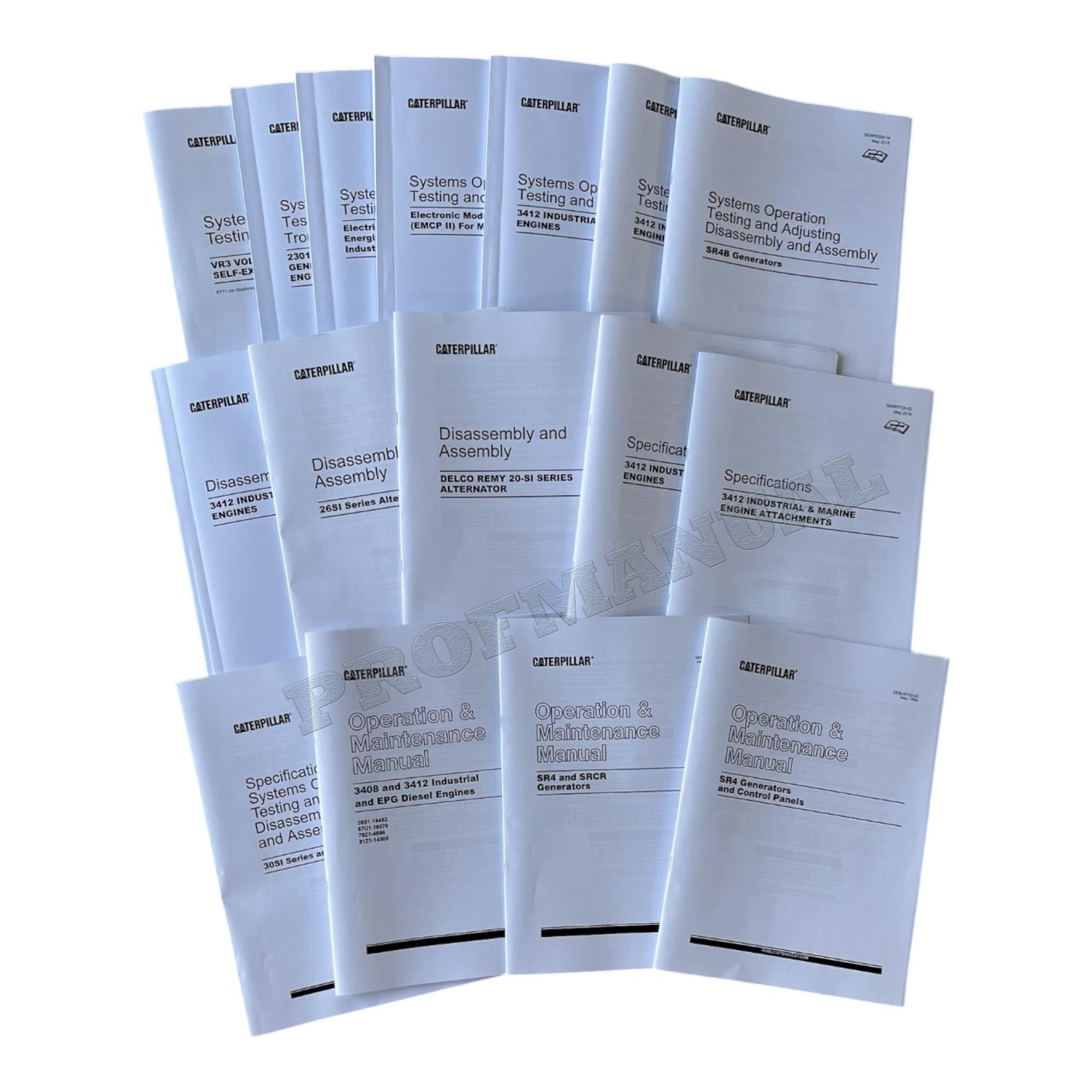 Caterpillar 3408C 3412C Industrial Engine Full Service Manual