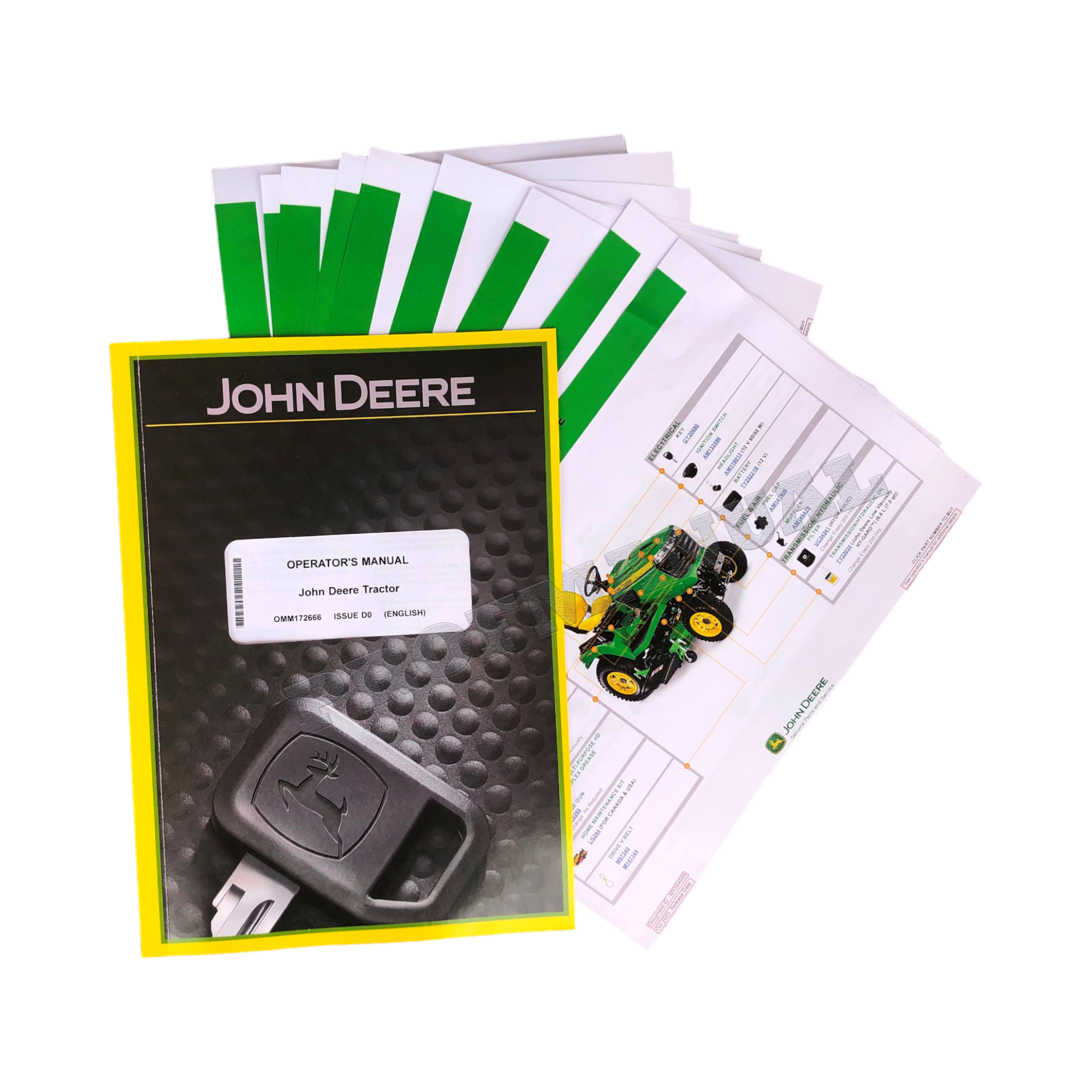 MANUAL DEL OPERADOR DEL TRACTOR JOHN DEERE X710 X730 X734 X738 X739 + ¡EXTRA! OMM172666