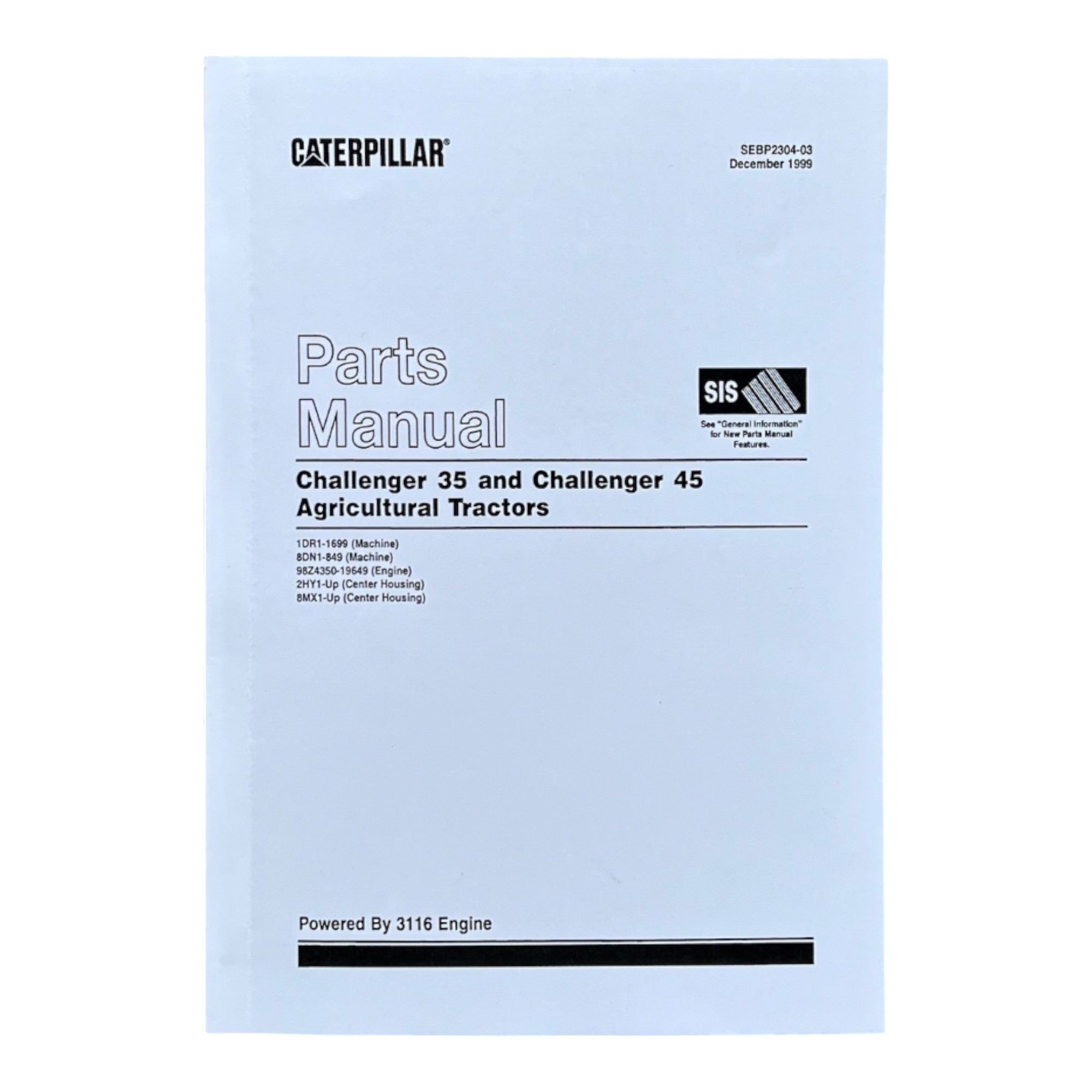 Manual del catálogo de piezas del tractor agrícola Caterpillar Challenger 35 45 SEBP2304