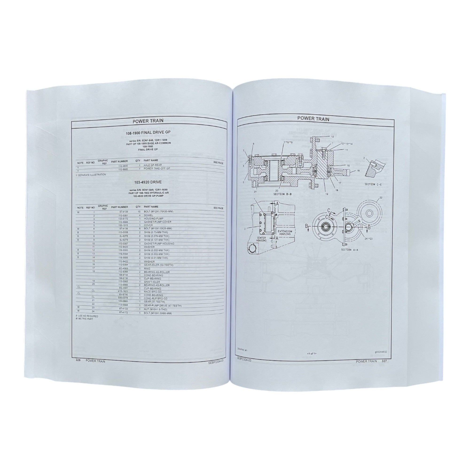 Manual del catálogo de piezas del tractor agrícola Caterpillar Challenger 35 45 SEBP2304