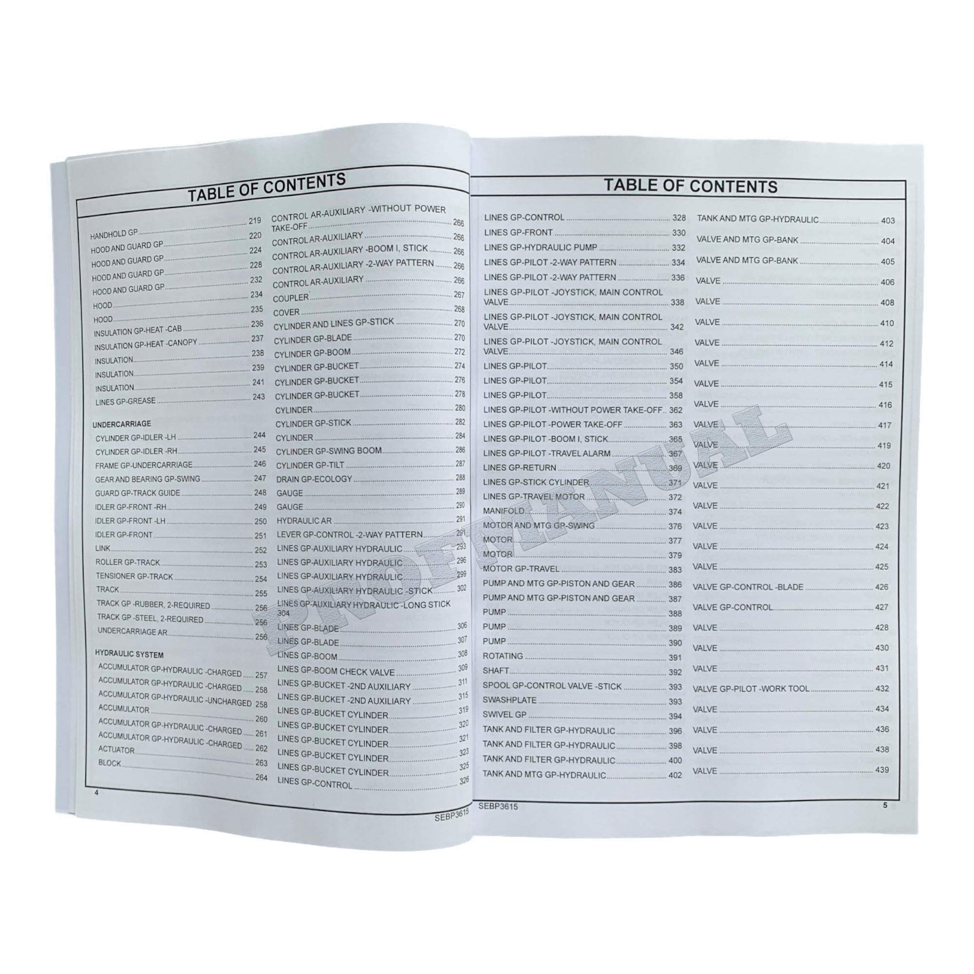 Caterpillar Cat 303Cr Mini Hydraulic Excavator Parts Catalog Manual