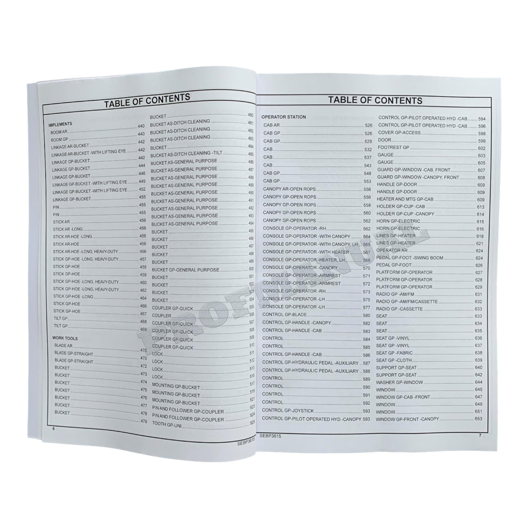 Caterpillar Cat 303Cr Mini Hydraulic Excavator Parts Catalog Manual