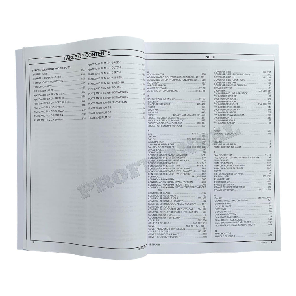 Caterpillar Cat 303Cr Mini Hydraulic Excavator Parts Catalog Manual