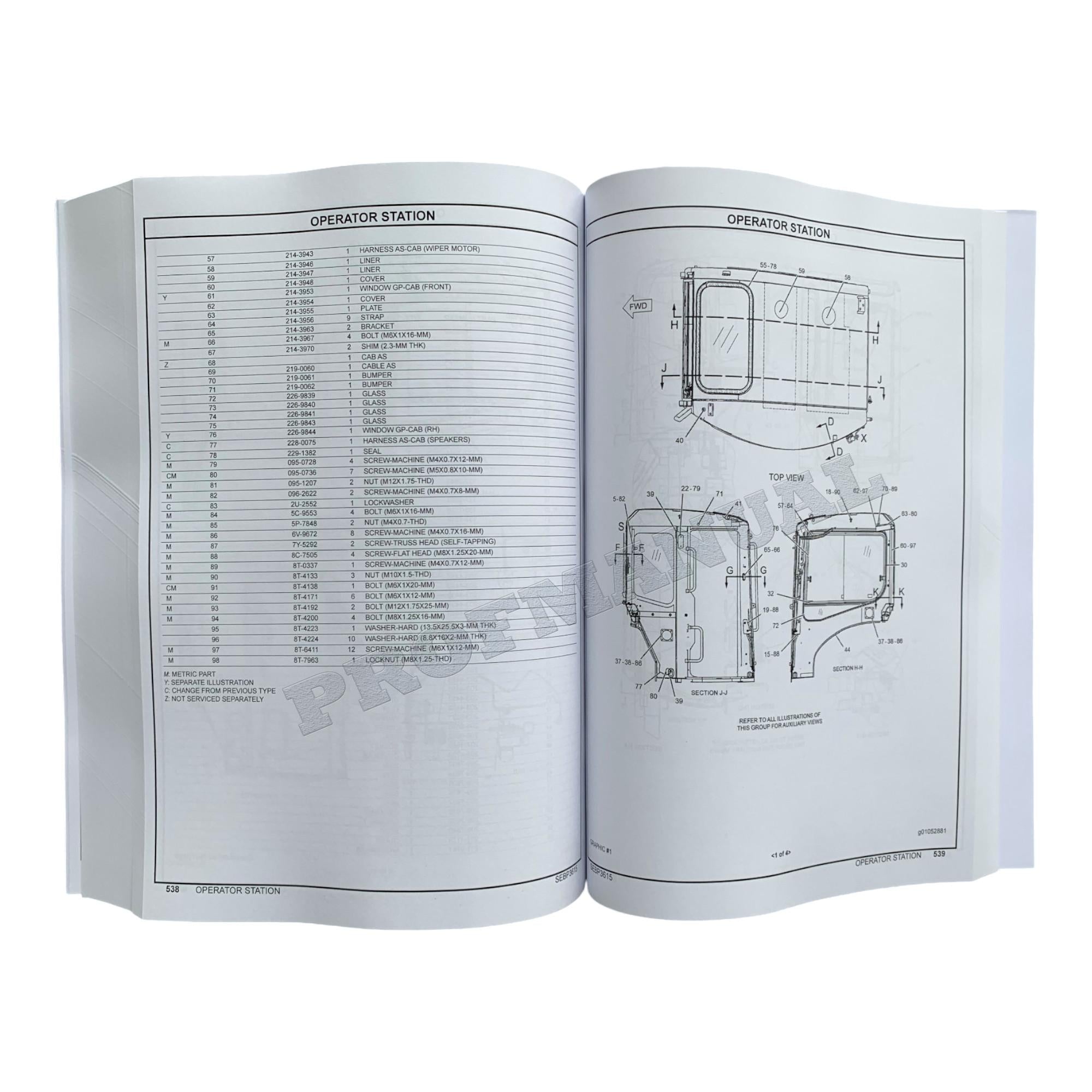 Caterpillar Cat 303Cr Mini Hydraulic Excavator Parts Catalog Manual