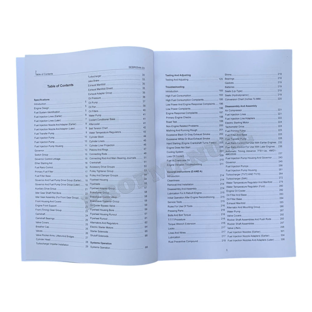 Caterpillar 3406B Truck Engine Full Service Manual *Send serial number