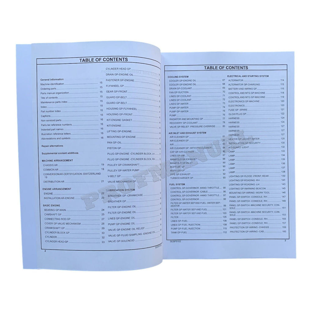 Caterpillar Cat 908H Wheel Loader Parts Catalog Manual SEBP5102