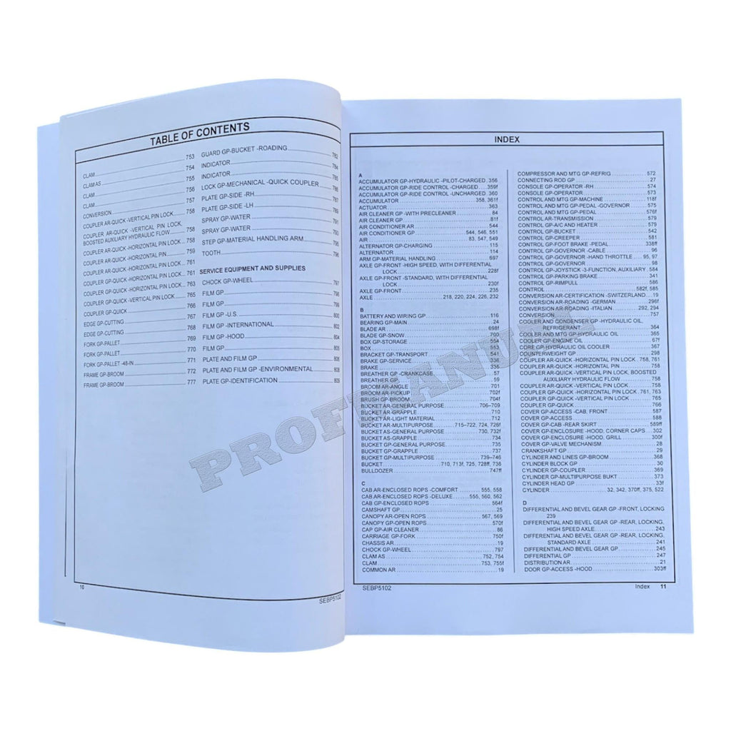 Caterpillar Cat 908H Wheel Loader Parts Catalog Manual SEBP5102