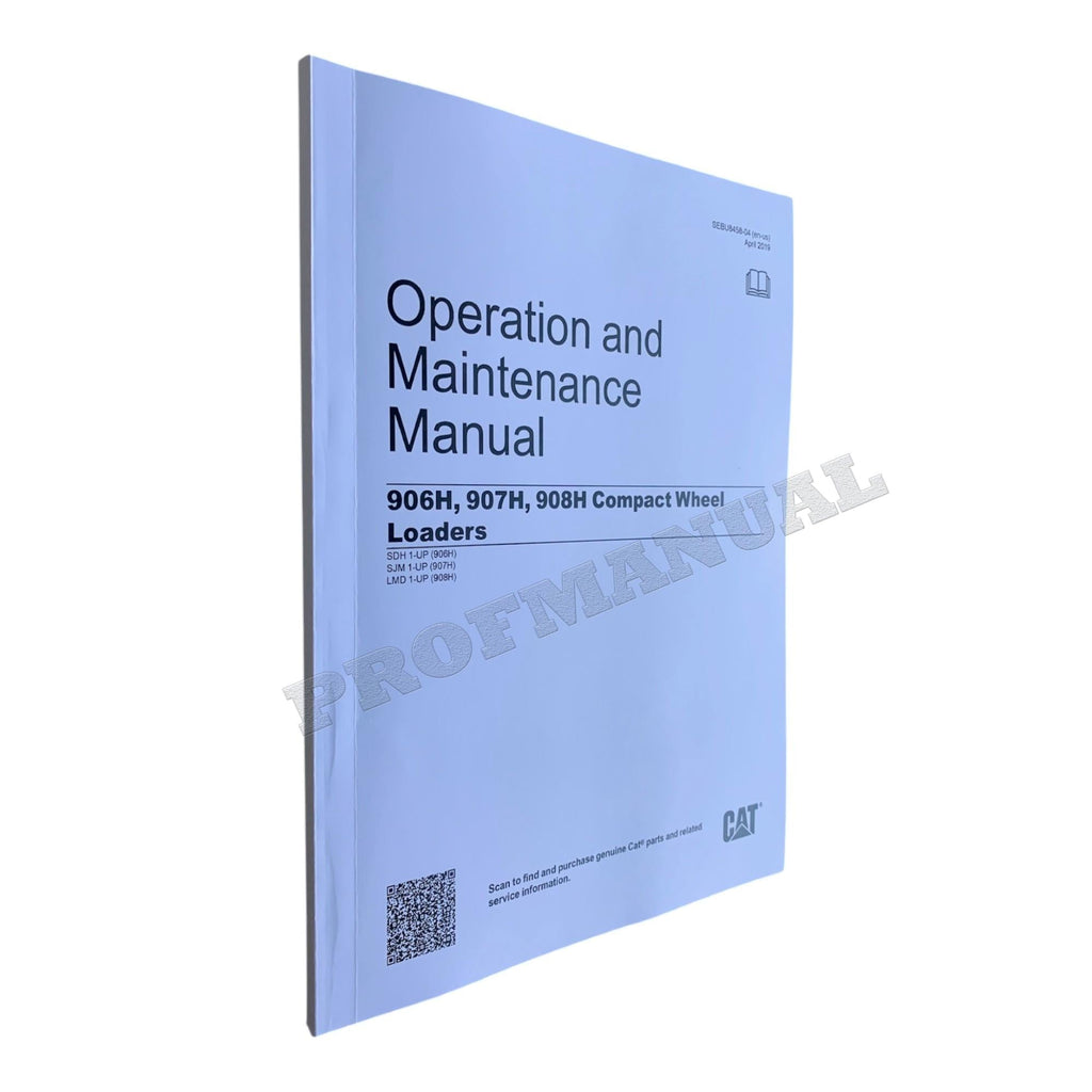 Manual del operador de la cargadora de ruedas compacta Caterpillar 906H, 907H y 908H SEBU8458