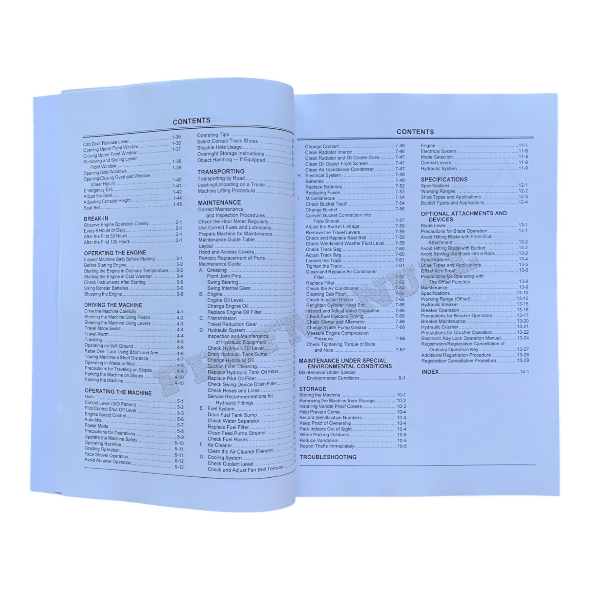 HITACHI ZAXIS ZX 80 80LC EXCAVATOR OPERATORS MANUAL