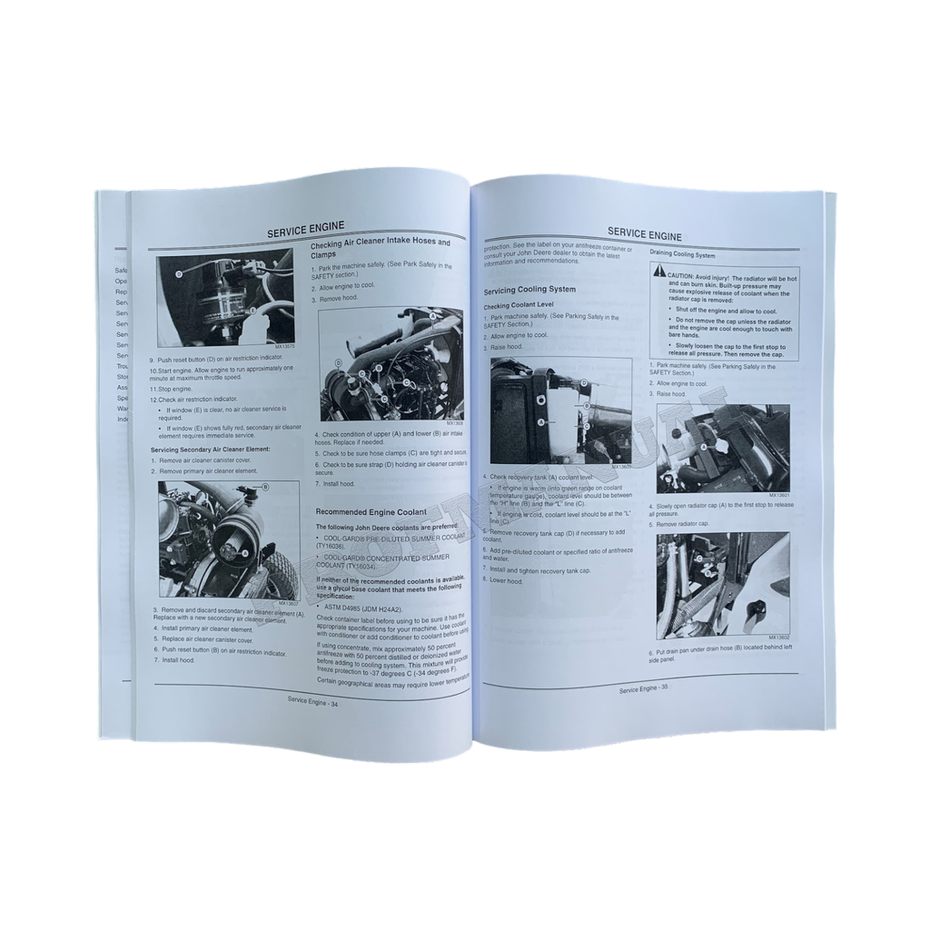 MANUAL DEL OPERADOR DEL TRACTOR JOHN DEERE X595 N.° 1