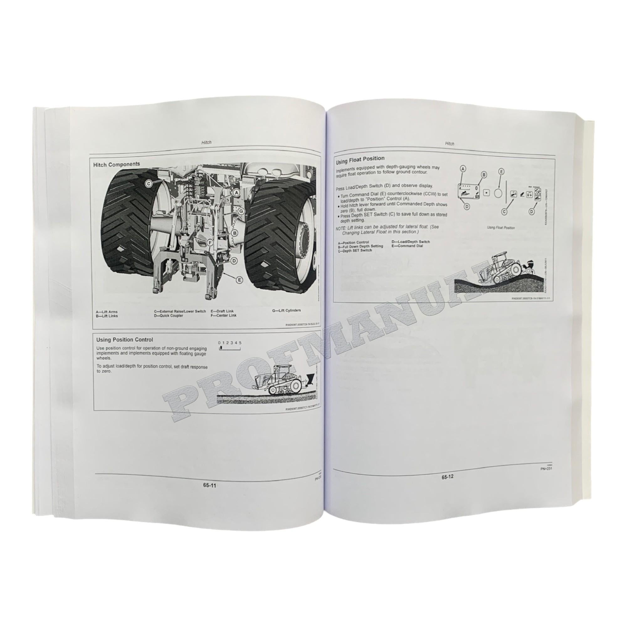 JOHN DEERE 9460RT 9510RT 9560RT MANUAL DEL OPERADOR DEL TRACTOR NORTEAMERICANO + ¡BONIFICACIÓN!