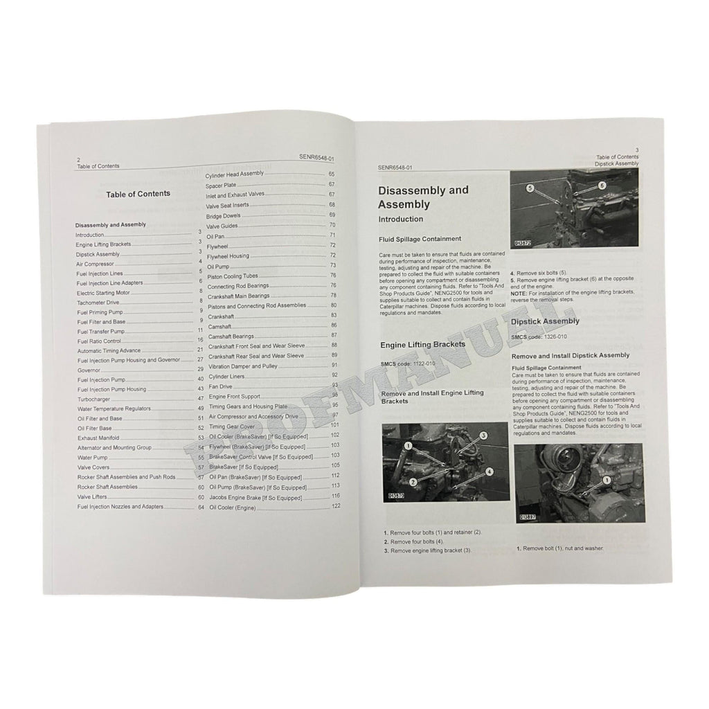 Caterpillar 3406C Truck Engine Disassembly Assembly Service Manual SN 8PN1-UP