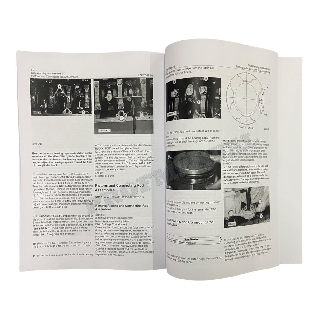 Caterpillar 3406C Truck Engine Disassembly Assembly Service Manual SN 8PN1-UP
