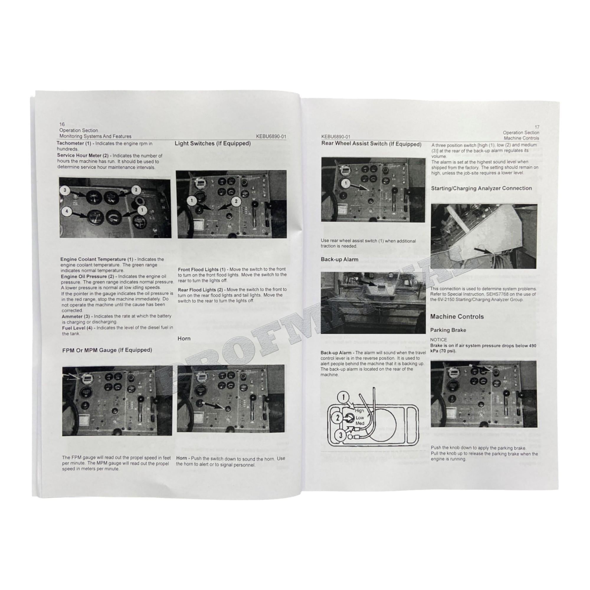 Caterpillar Cat RR 250B Road Reclaimer Operators Maintenance Manual