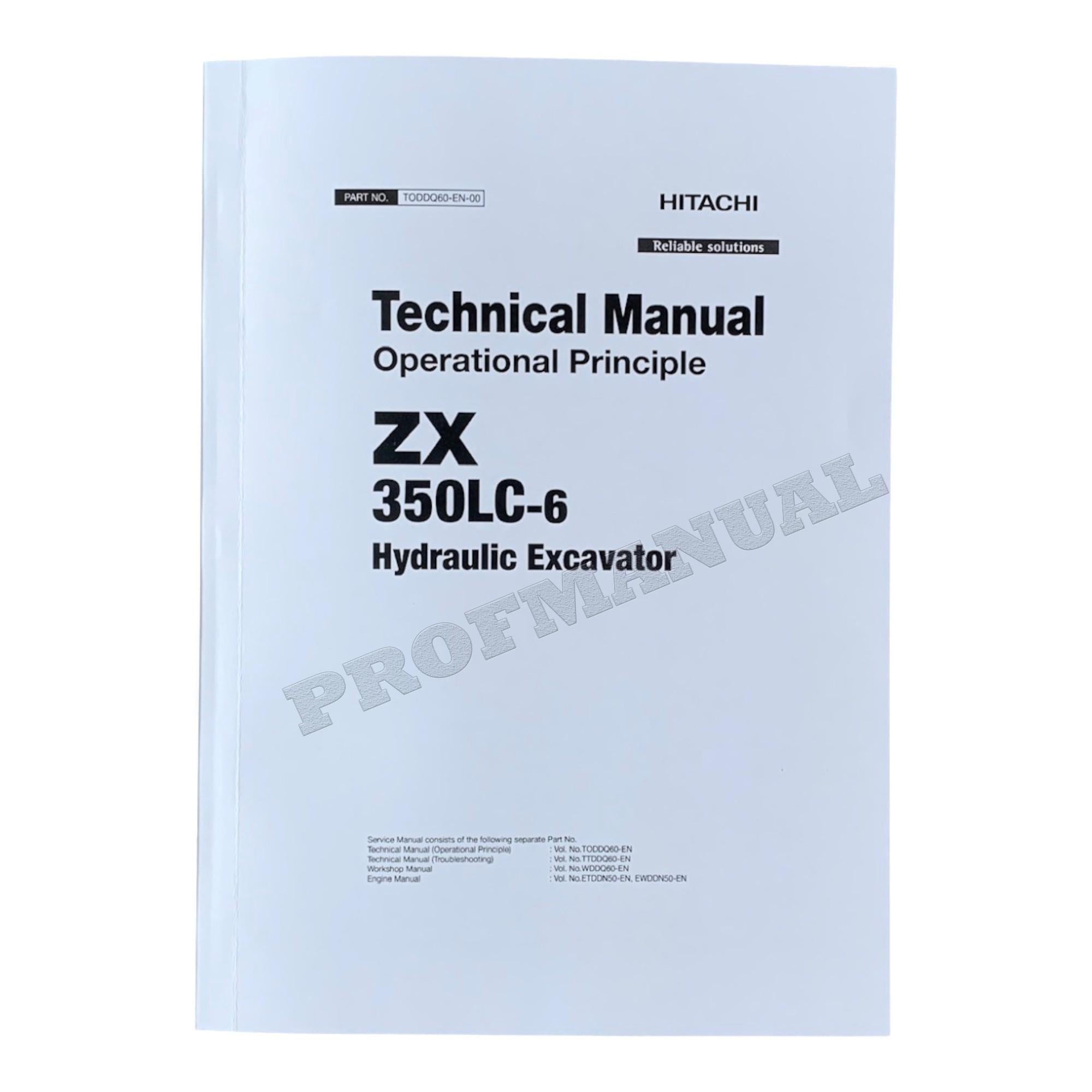 Hitachi ZX350LC-6 Excavator Operational Principle Service manual