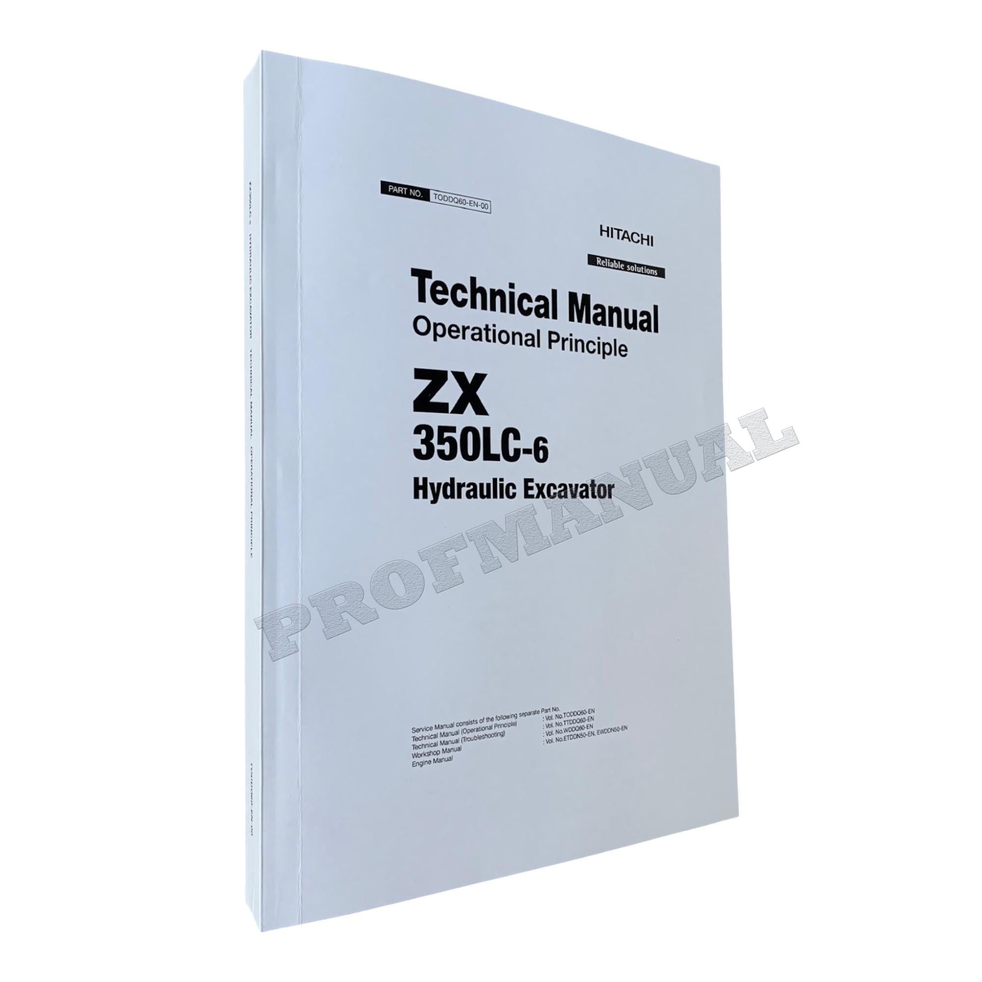 Hitachi ZX350LC-6 Excavator Operational Principle Service manual