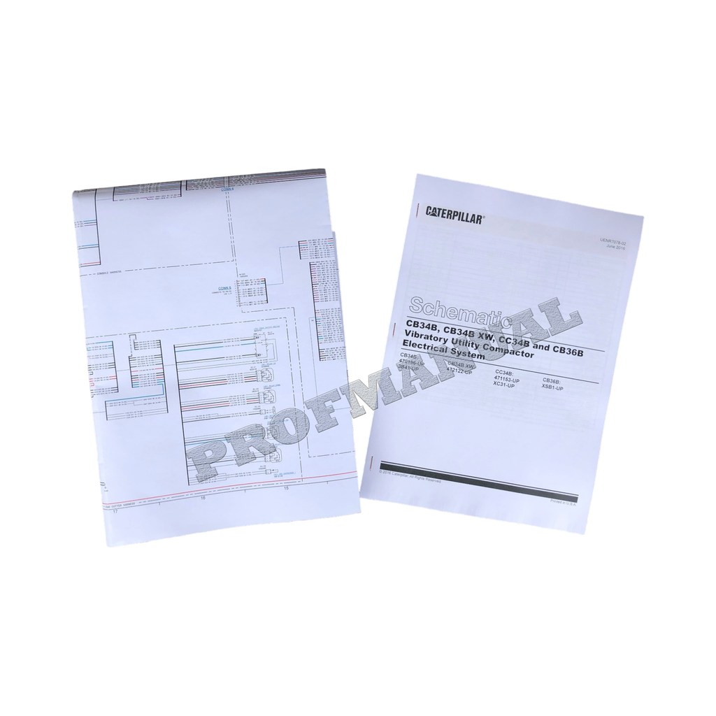 Manual de servicio del esquema eléctrico del compactador Caterpillar CAT CC34B CB36B