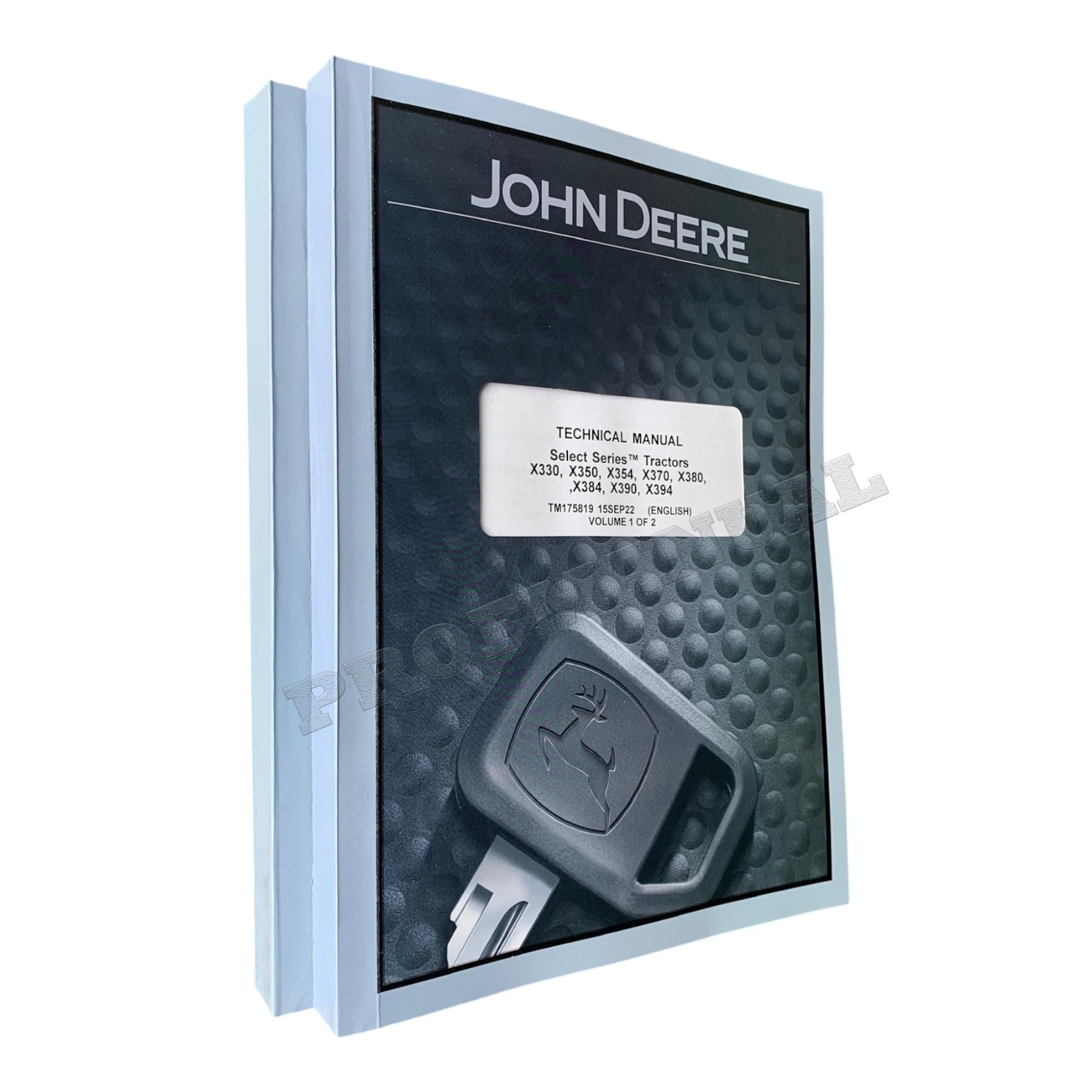 JOHN DEERE X330 X354 X390 X380 X370 TRACTOR REPAIR SERVICE MANUAL +!BONUS!